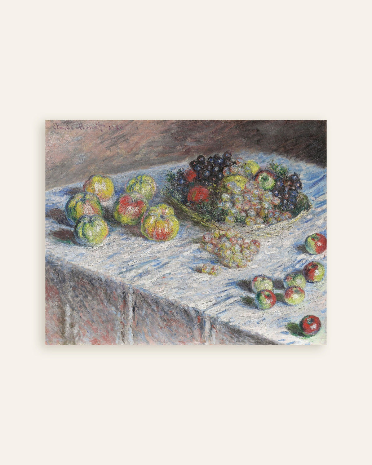 Poster Maçãs e Uvas (1880), de Claude Monet, miniatura