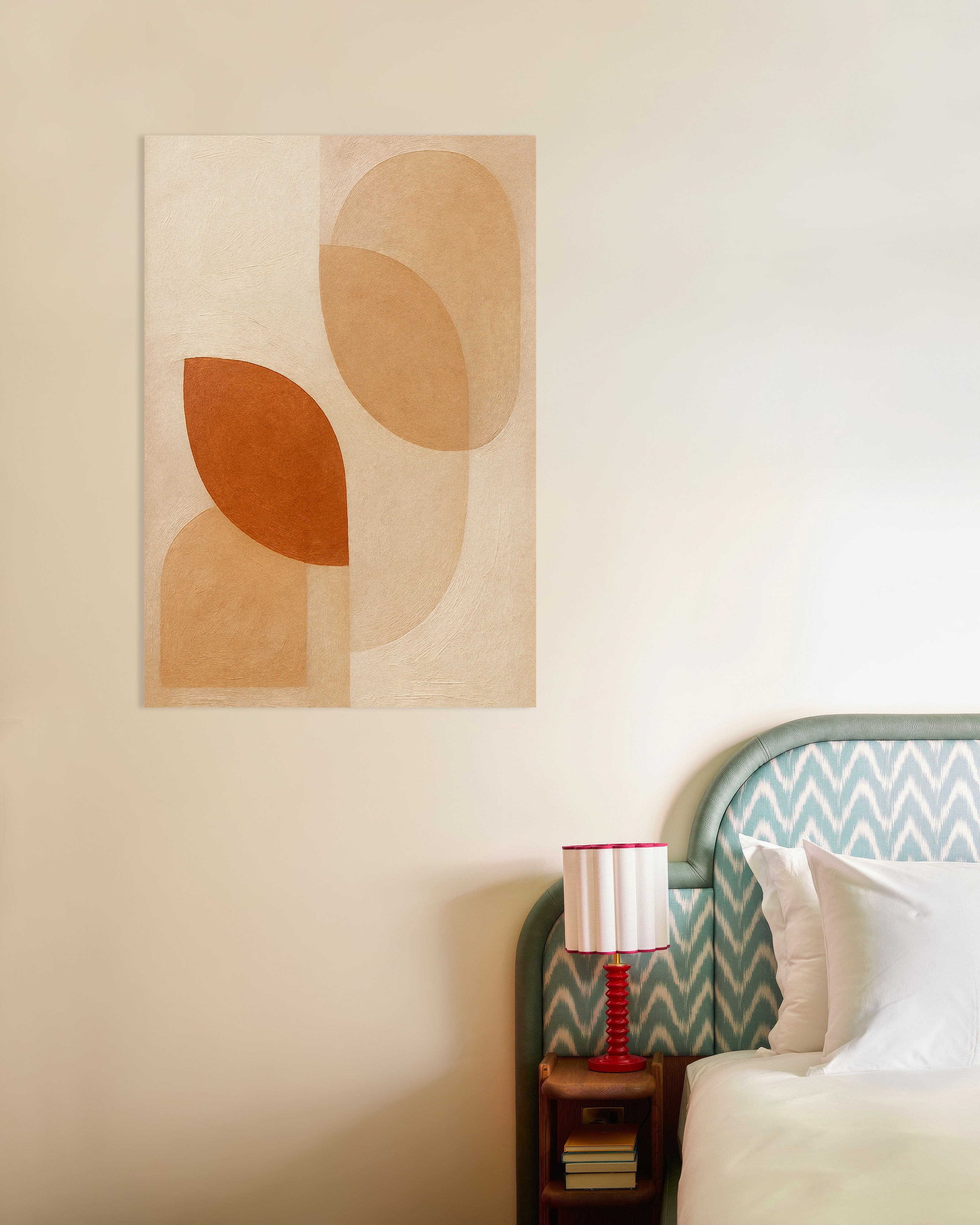 Poster of Autumn Foliage – abstract earth-toned leaf shapes Poster