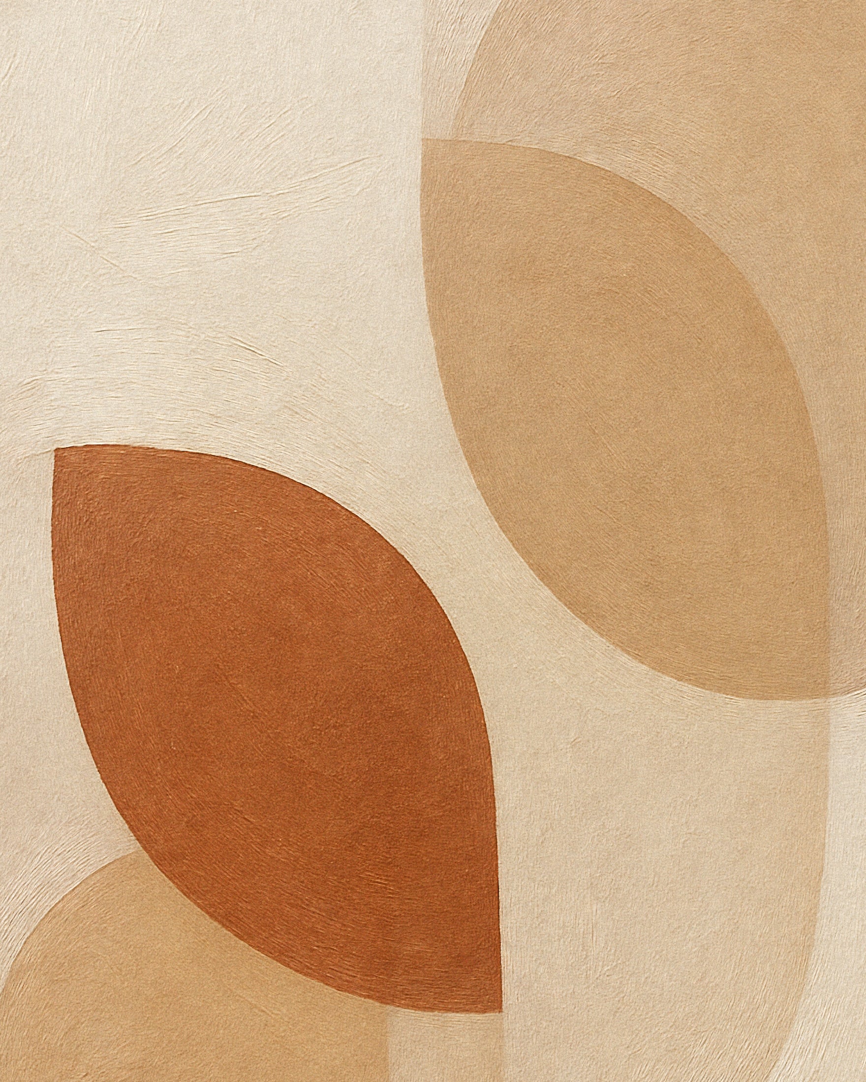 Folhagem de Outono – formas abstratas de folhas em tons terrosos Poster