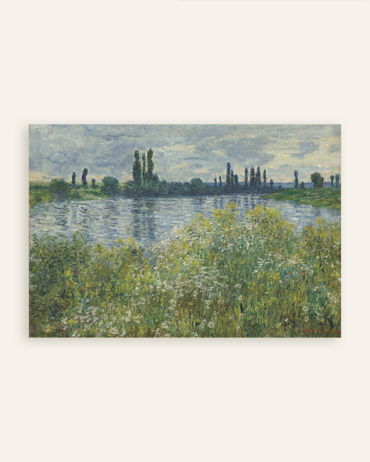 Poster Margens do Sena em Vétheuil (1880), de Claude Monet, miniatura