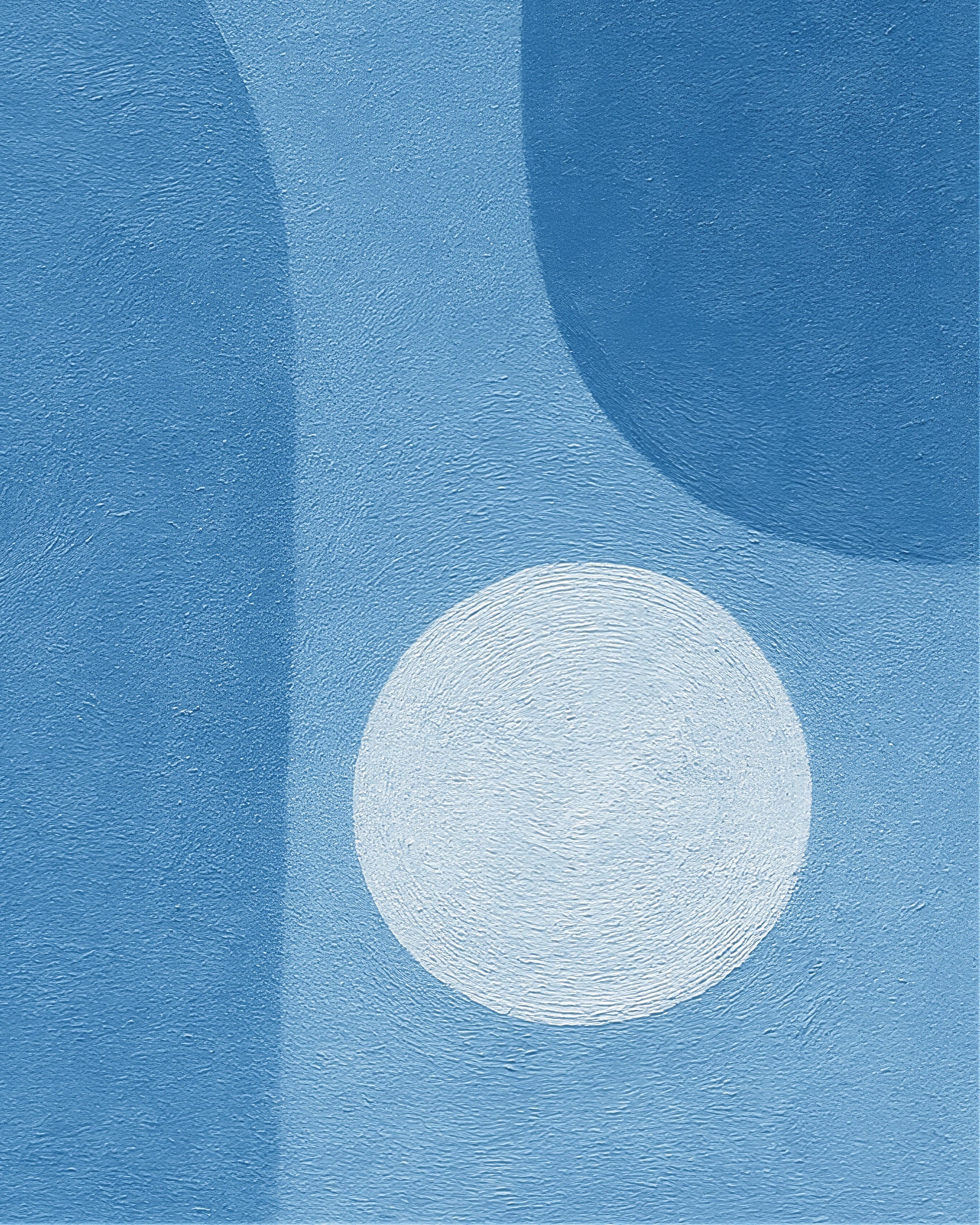 Atmosfera Azul – pôster de formas azuis abstratas
