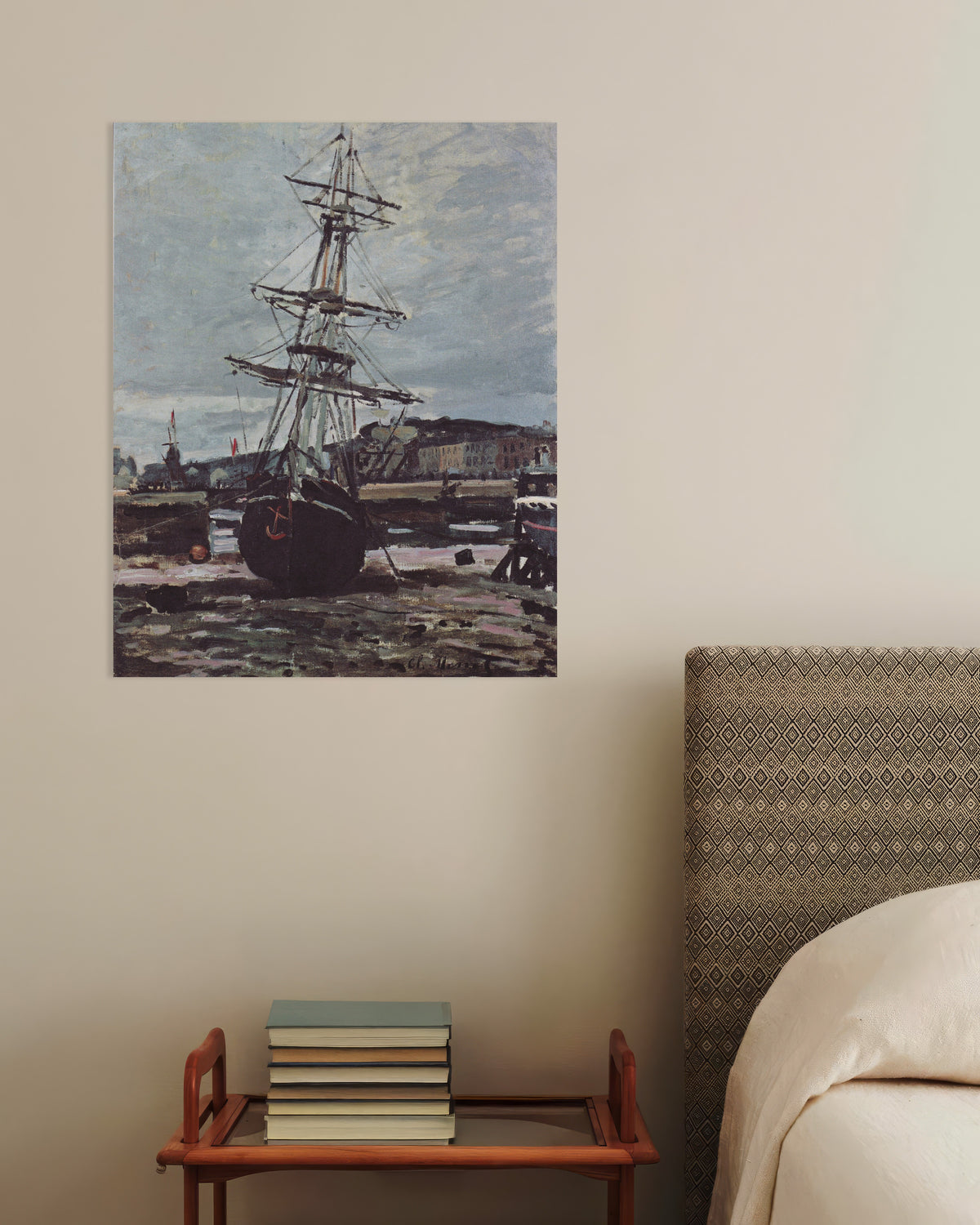 Poster Barco Encalhado em Fécamp (1868), de Claude Monet