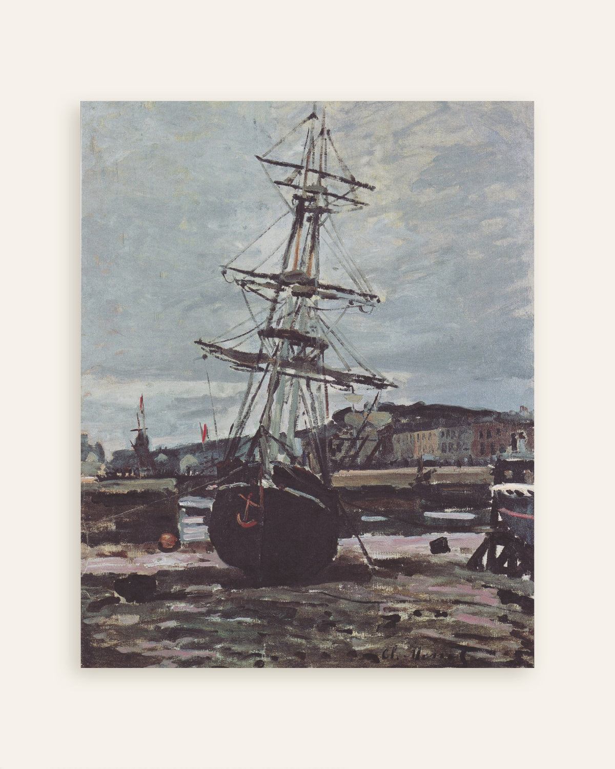 Poster Barco Encalhado em Fécamp (1868), de Claude Monet, miniatura