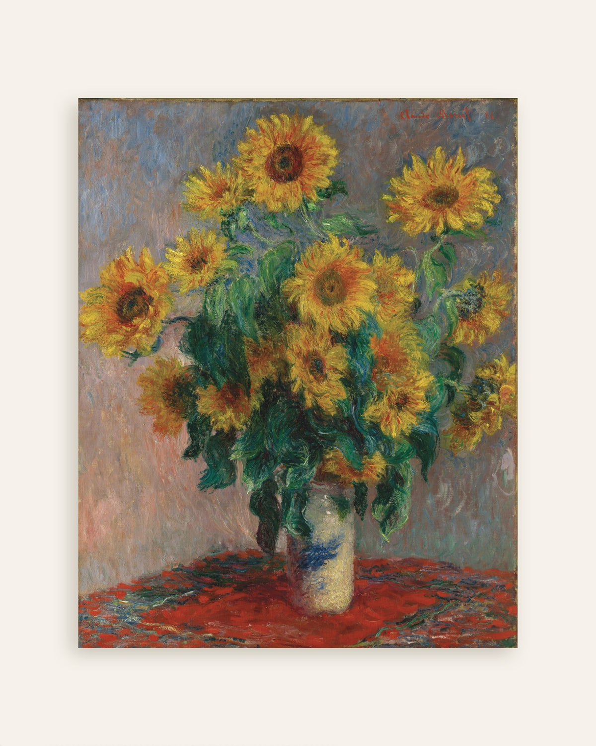 Poster Ramo de Girassóis (1881), de Claude Monet, miniatura