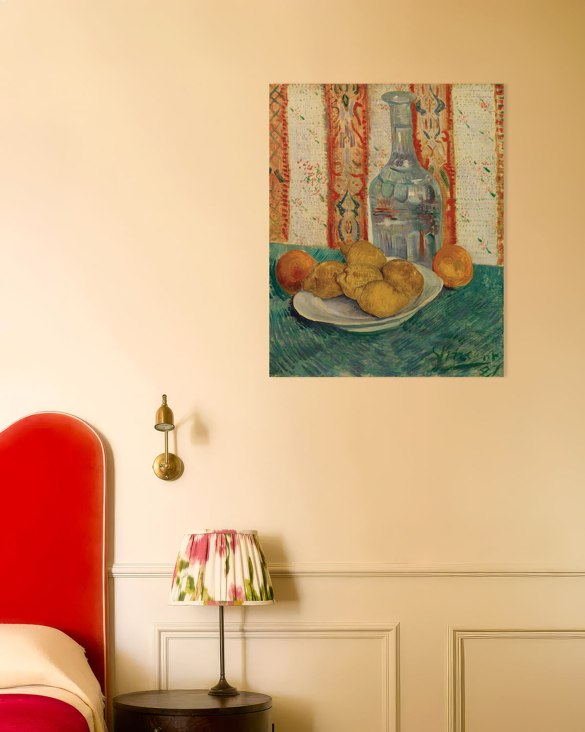 Poster de Garrafa e prato com citrinos (1887), de Vincent van Gogh