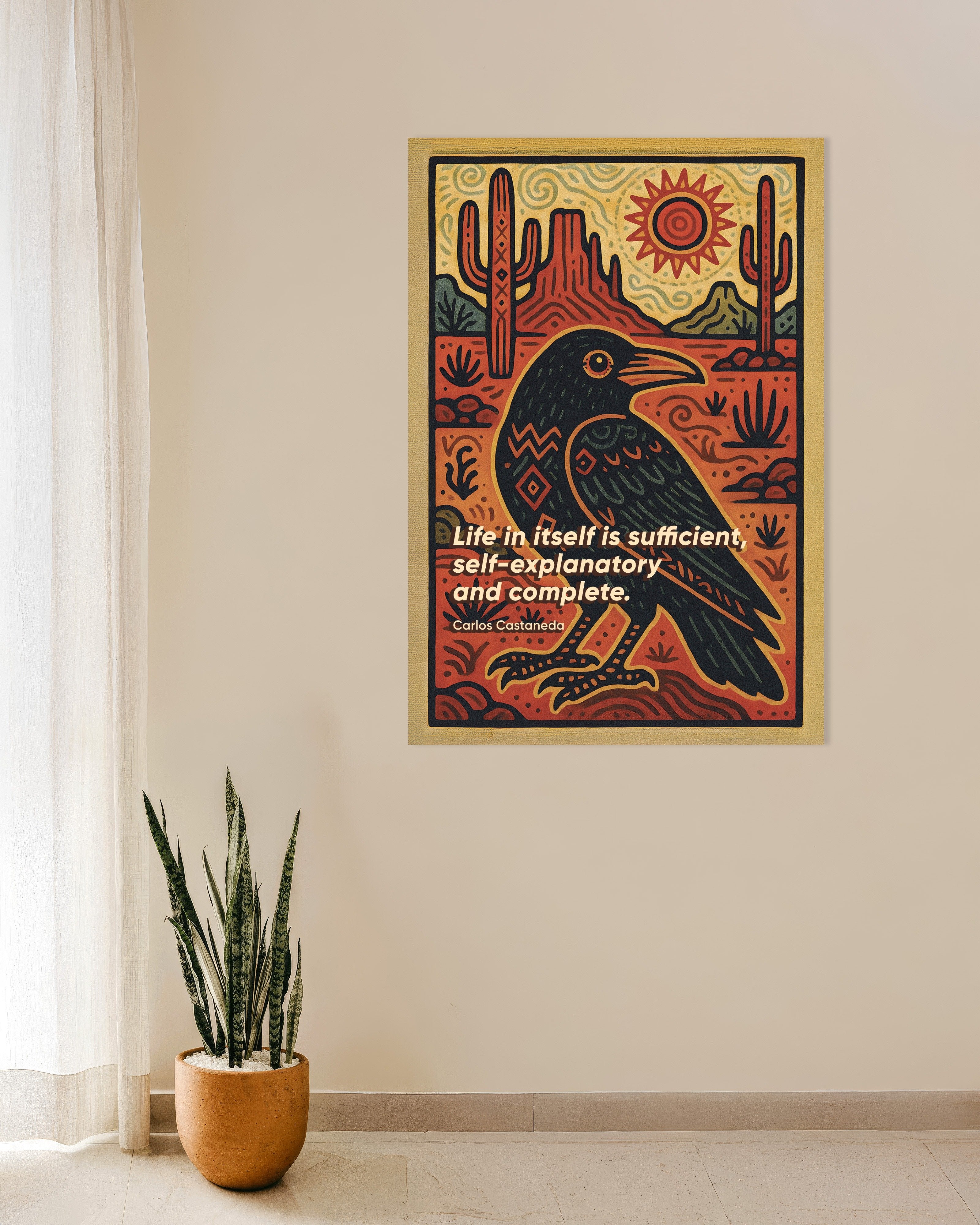 Poster of Carlos Castaneda Quote Art Print - Journey to Ixtlan: The Lessons of Don Juan