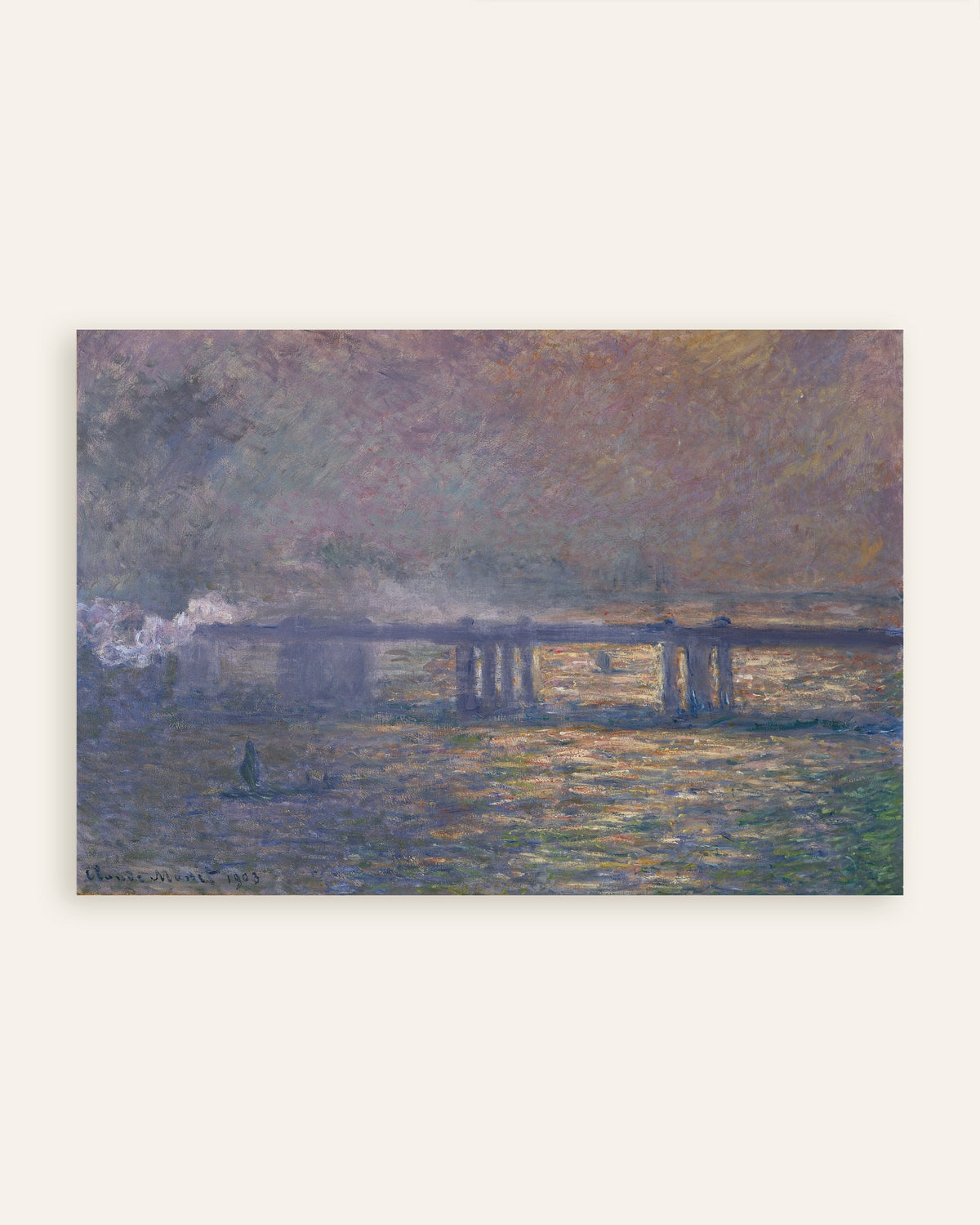 Poster A Ponte de Charing Cross (1903), de Claude Monet, miniatura