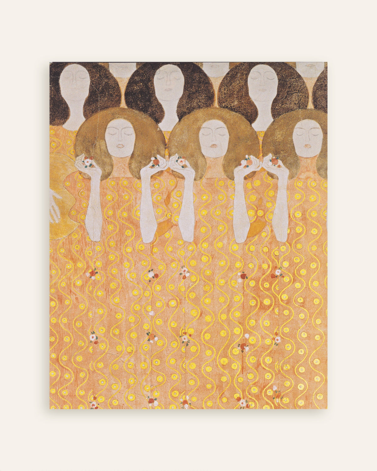 Poster Coro dos Anjos do Paraíso, Friso de Beethoven (1902), de Gustav Klimt, miniatura