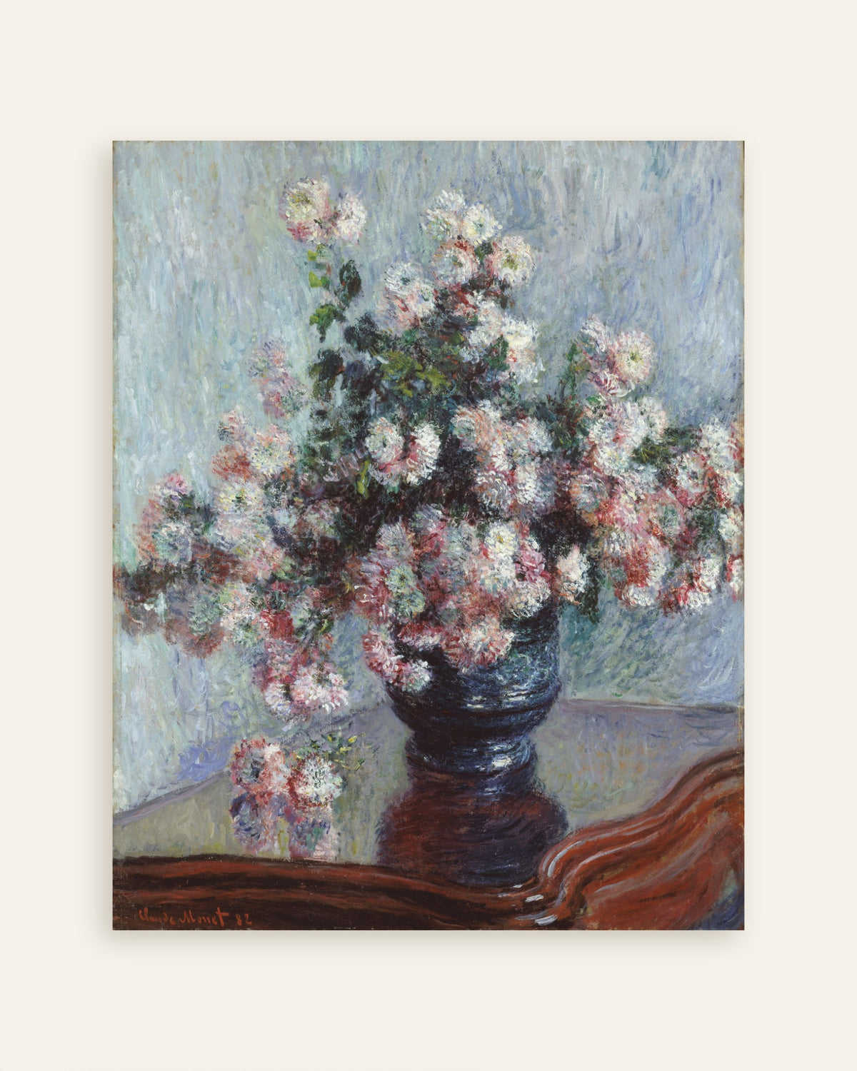 Poster Crisântemos (1882), de Claude Monet, miniatura