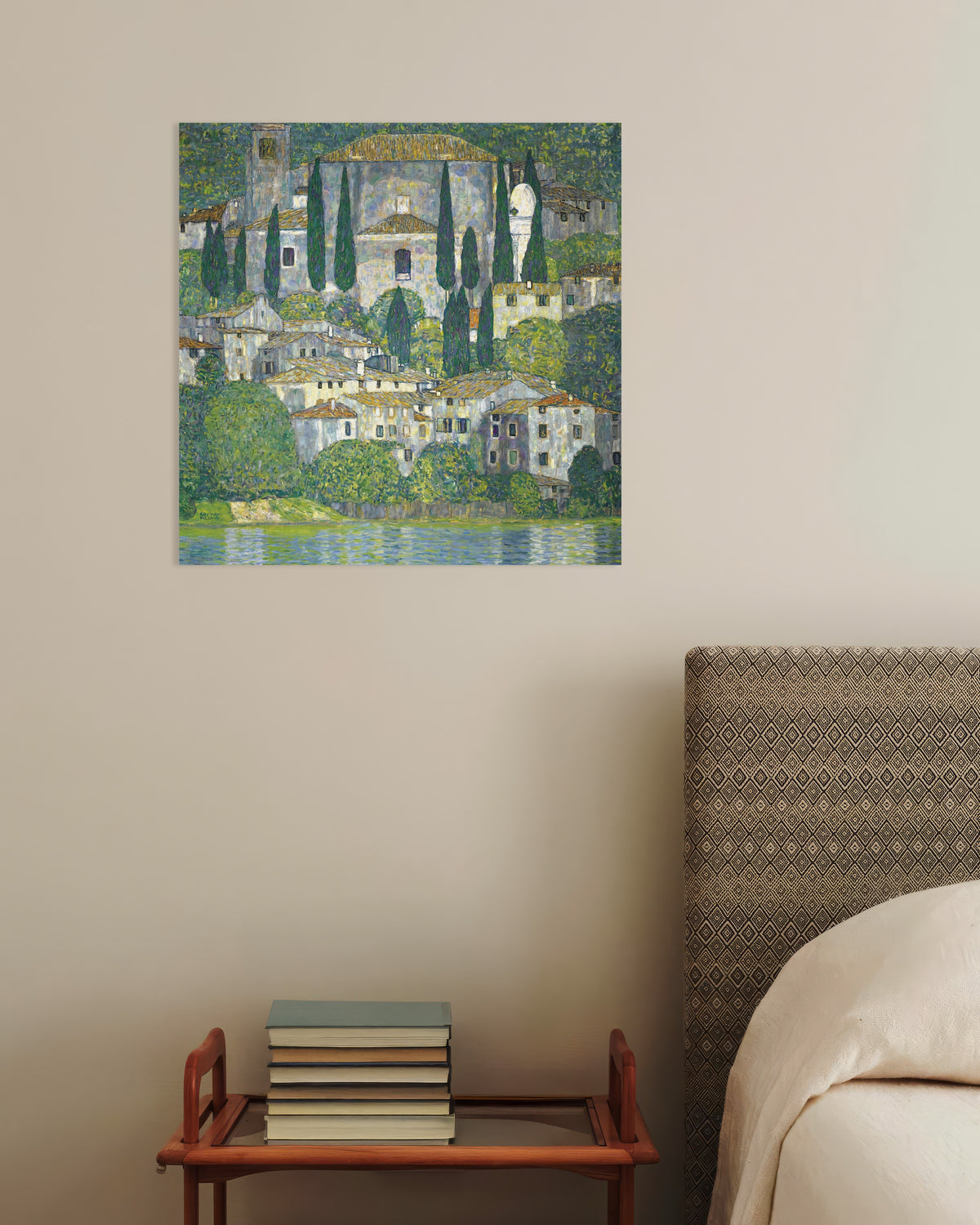 Poster Igreja em Cassone (Paisagem com Ciprestes) (1913), de Gustav Klimt