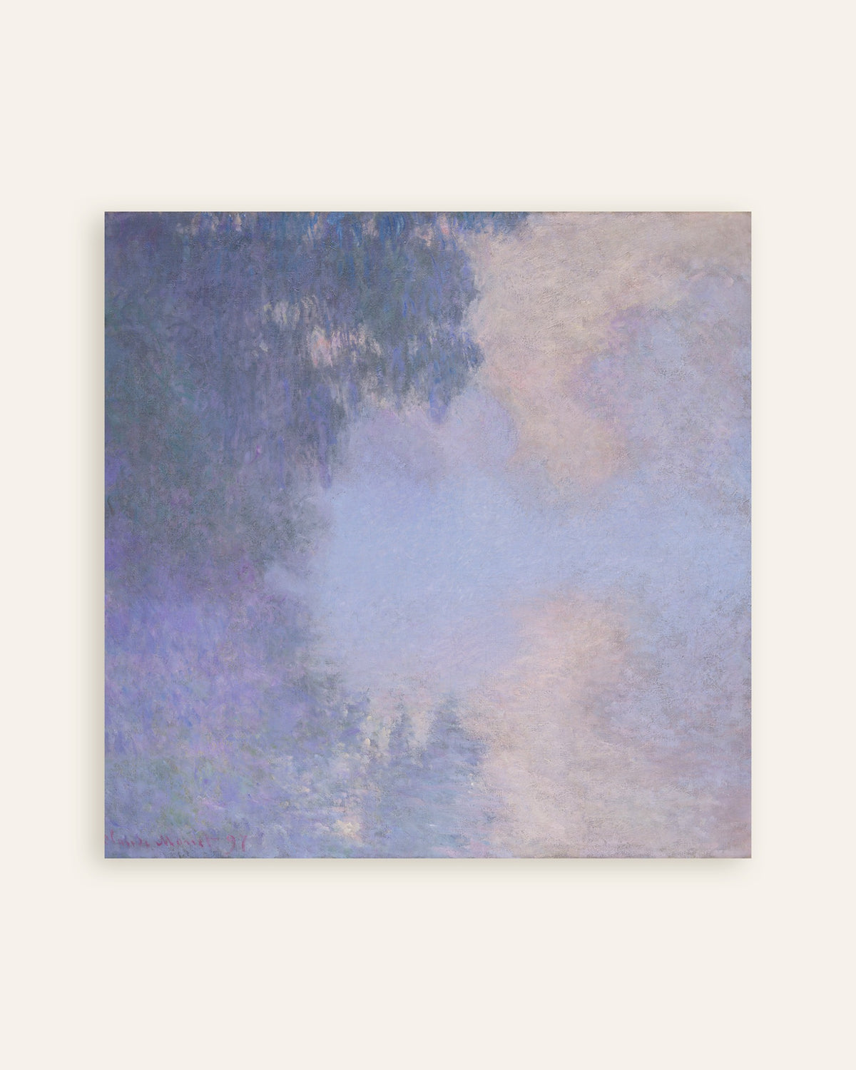 Poster Braço do Sena perto de Giverny, Névoa (1897), de Claude Monet, miniatura