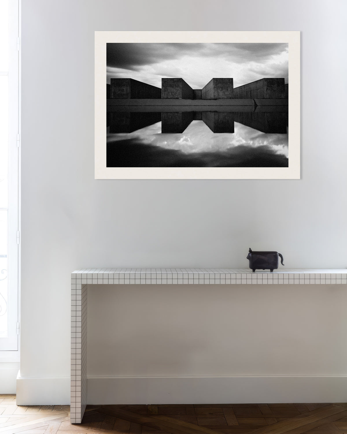 Poster «Blocos de betão refletidos na água»
