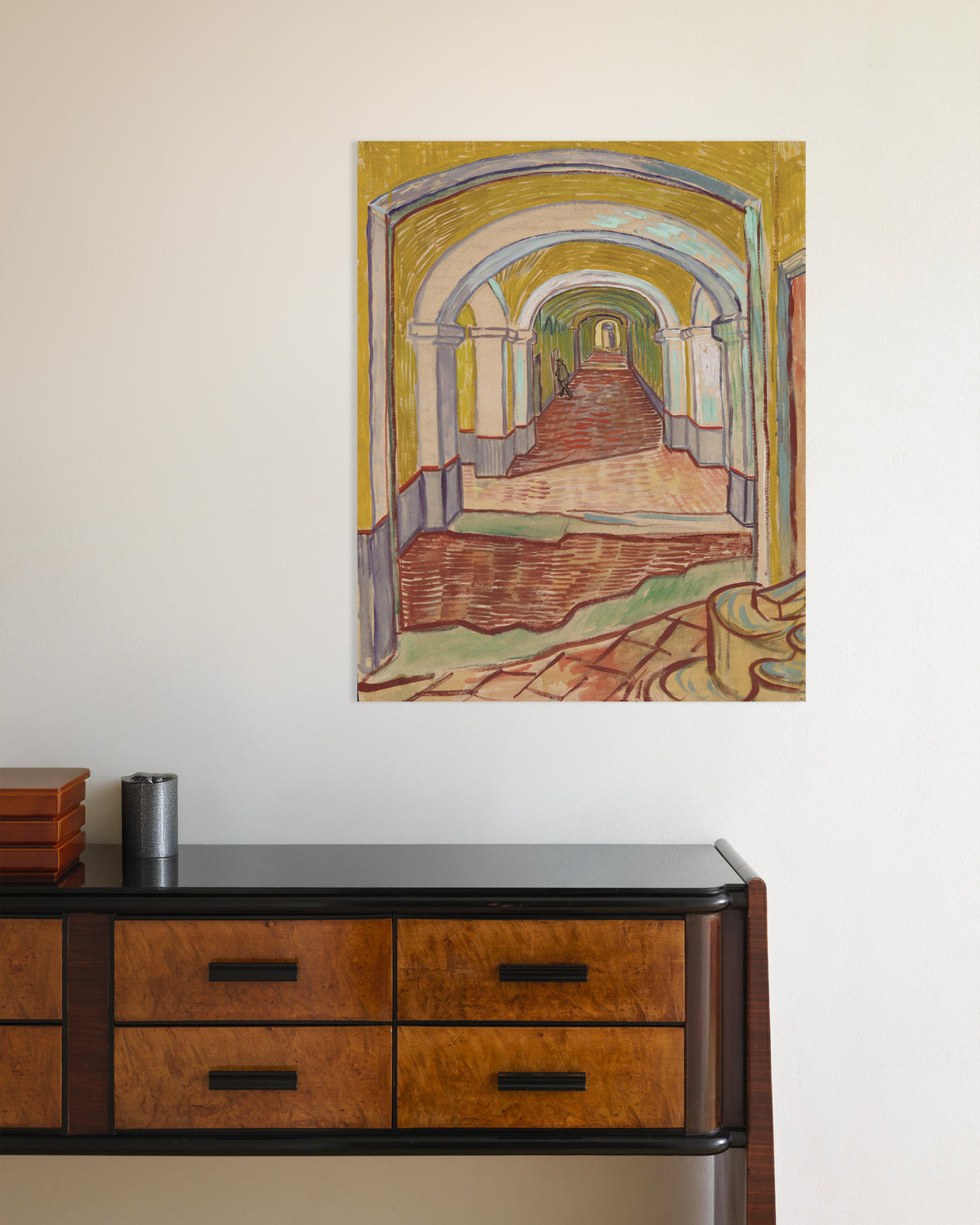 Poster de Corredor no Asilo (1889), de Vincent van Gogh