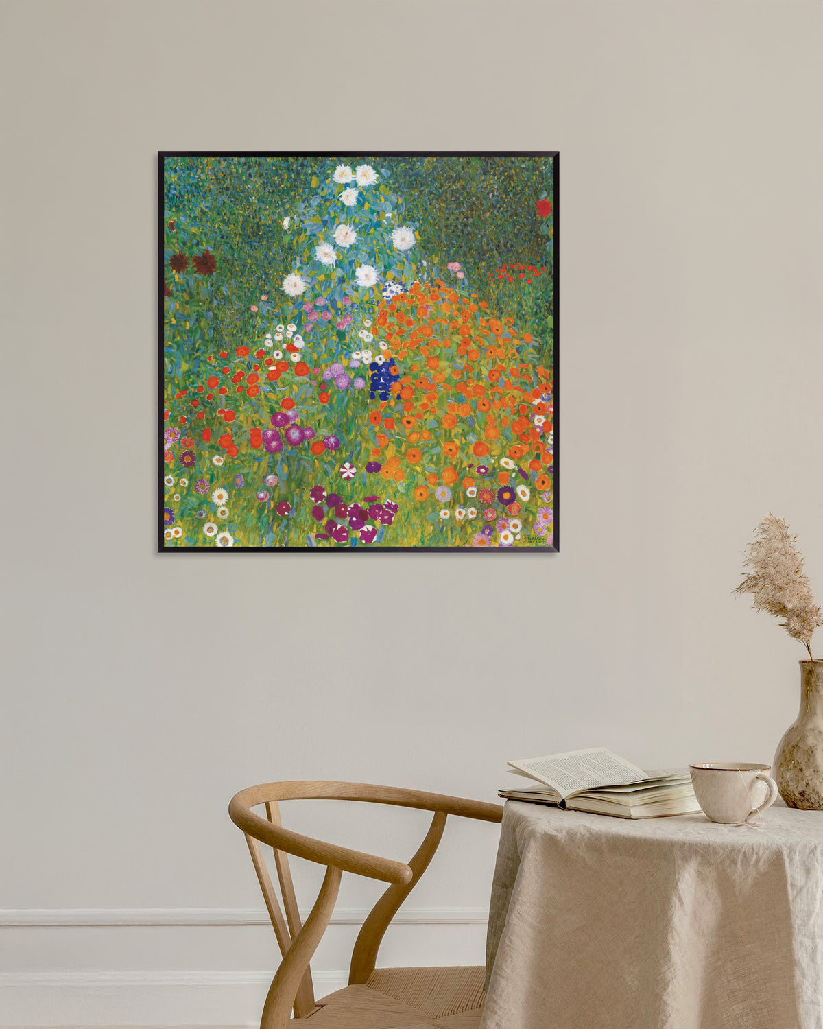 Poster Jardim Rústico (1905–1907), de Gustav Klimt, com moldura de metal
