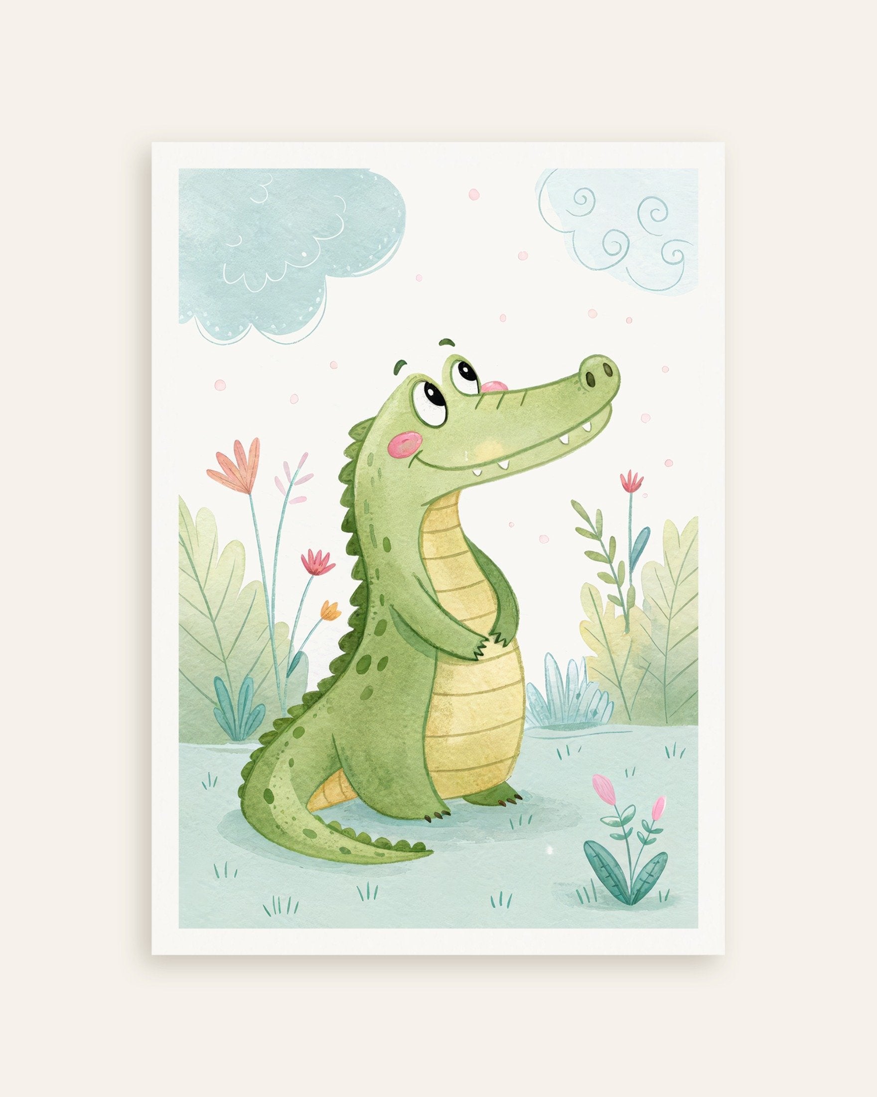 Poster of Crocodile Poster – Nursery Wall Art, thumbnail