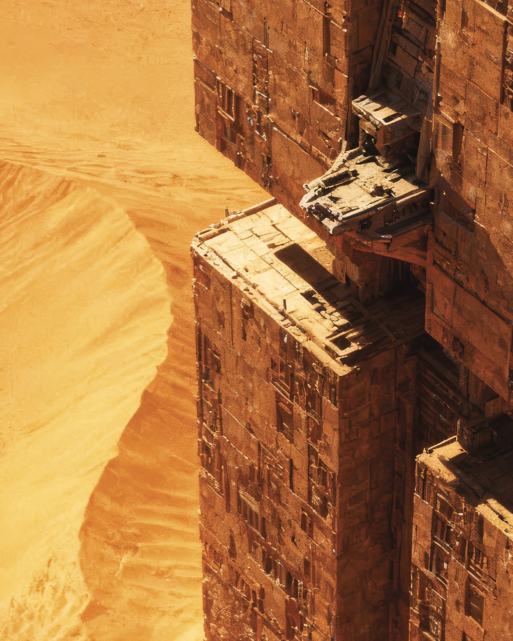 Pôster Fortaleza do Deserto, Duna, Impressões de Arte de Megastruturas de Ficção Científica