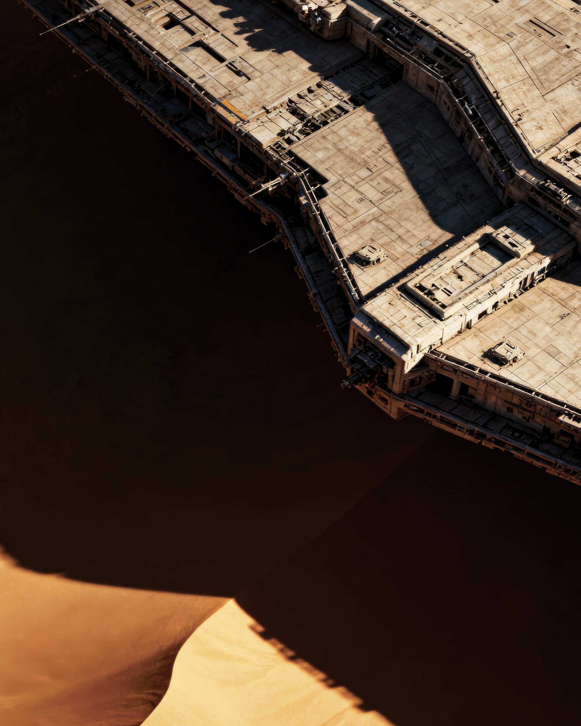 Pôster Navio do Deserto, Impressão de Arte Sci-Fi Duna de Areia