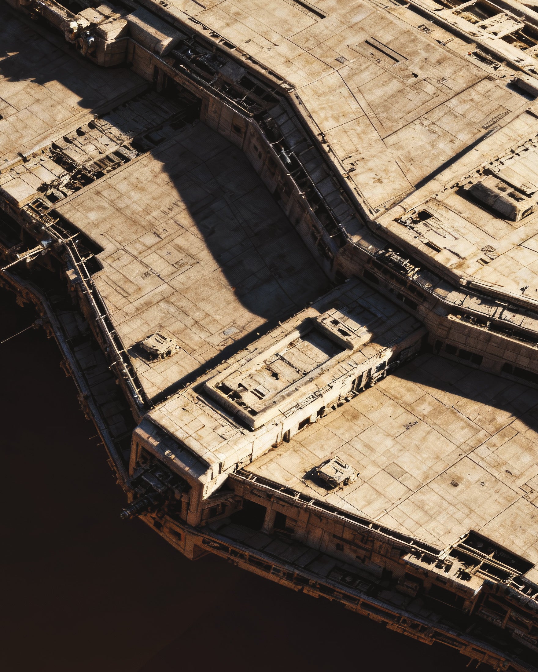 Pôster Navio do Deserto, Impressão de Arte Sci-Fi Duna de Areia