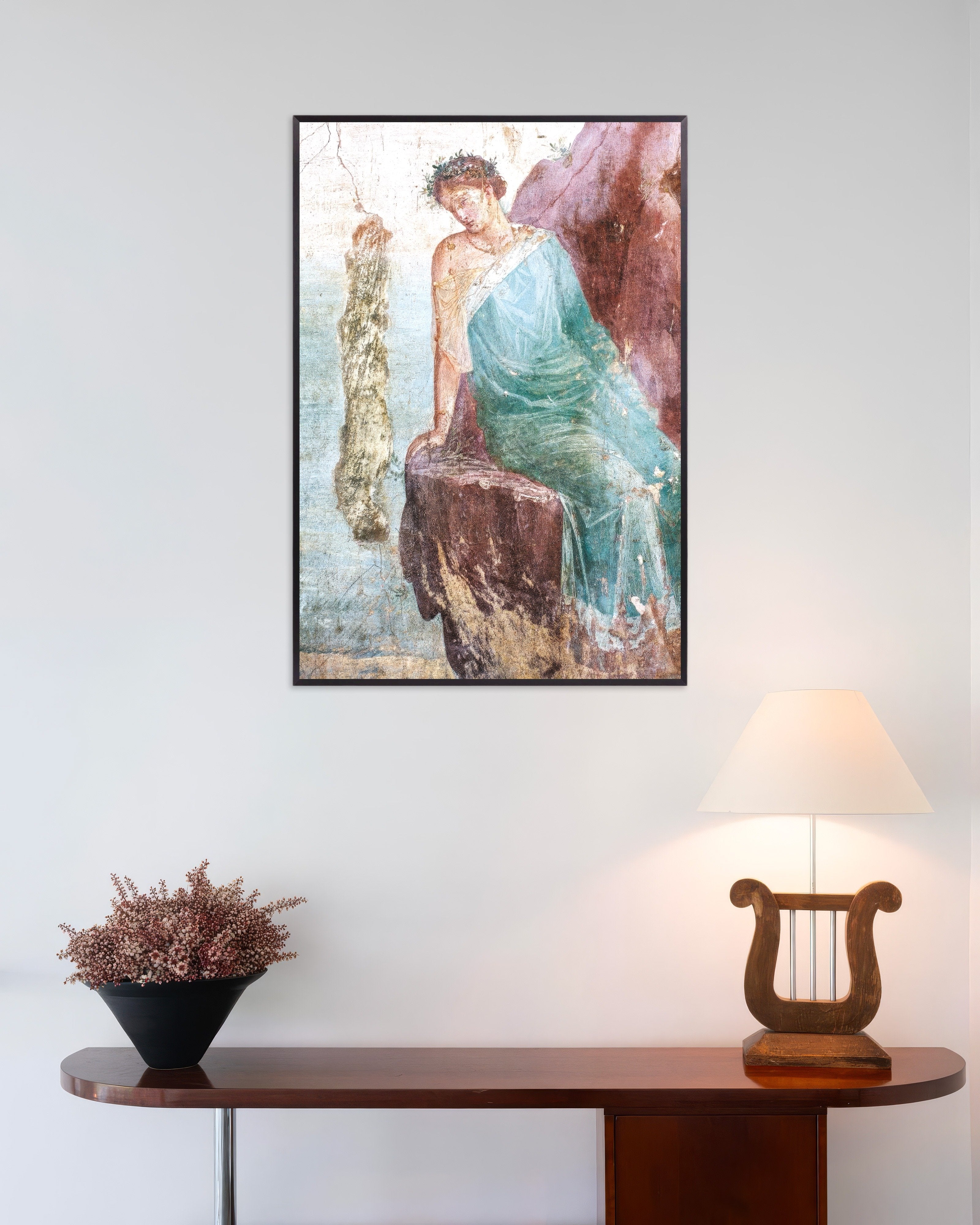 Poster of Fall of Icarus fresco detail poster, with metal frame