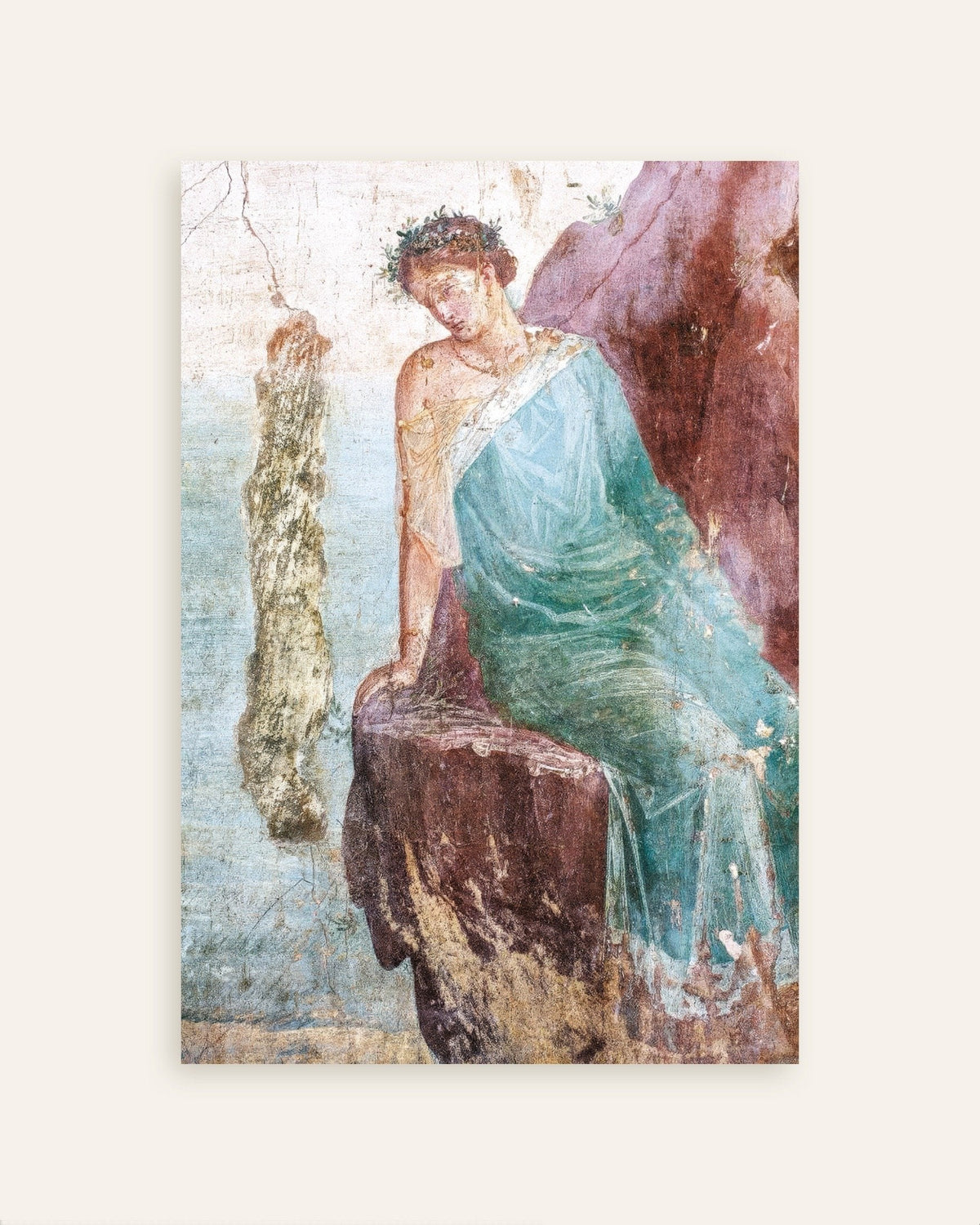 Poster do pormenor do fresco da queda de Ícaro, Pompeia