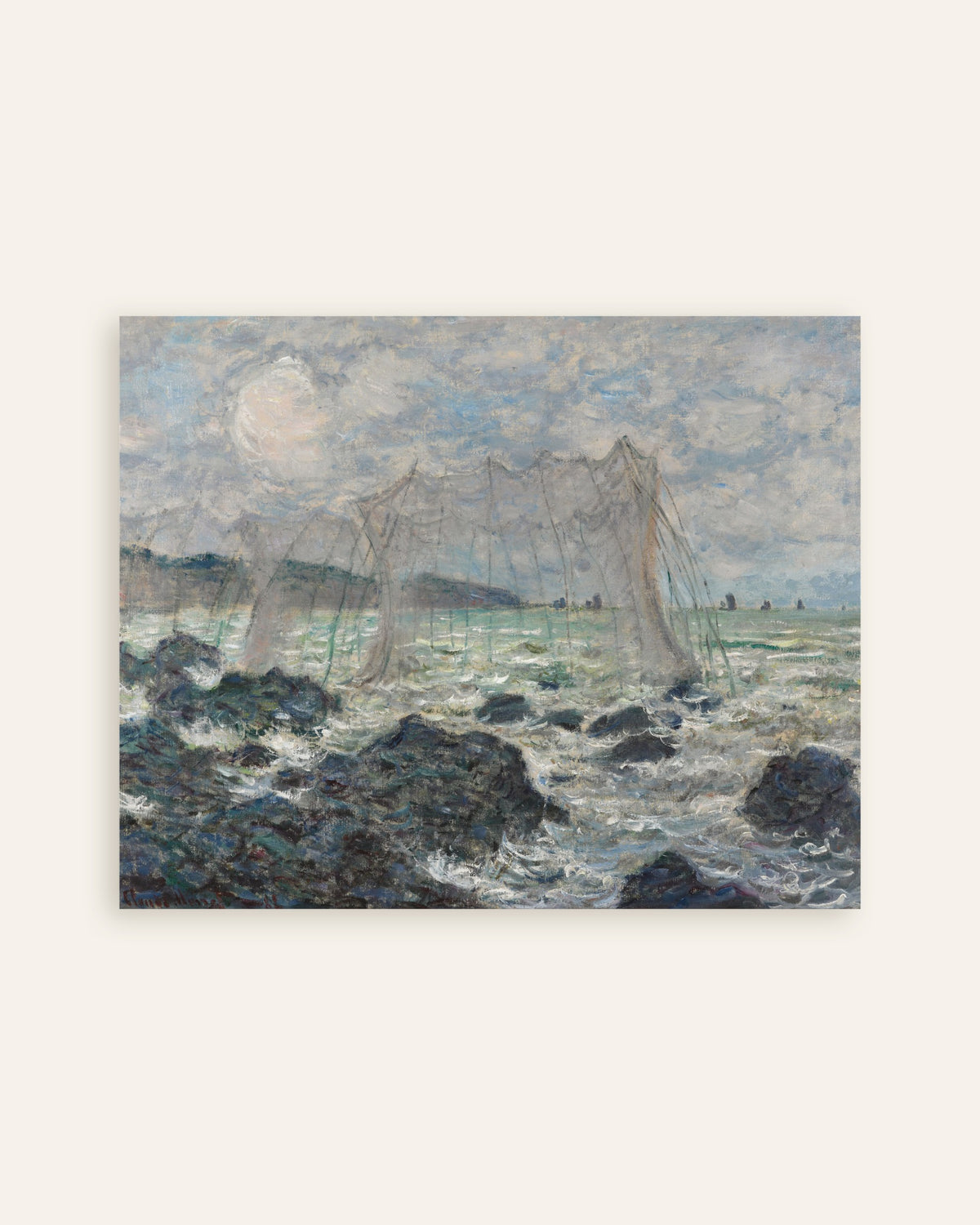 Poster Redes de Pesca em Pourville (1882), de Claude Monet, miniatura