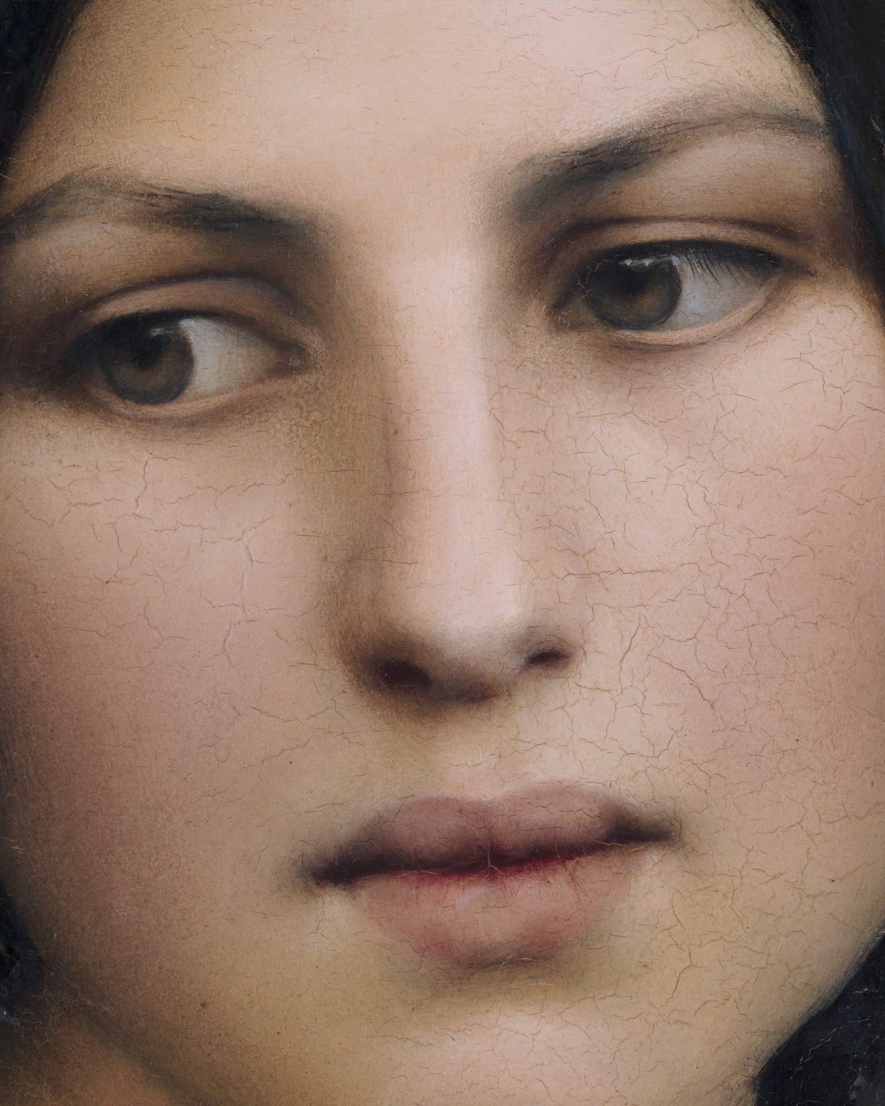 Louis Janmot "Fleur des Champs" Detalhe do Rosto - Impressão de Arte em Formato Quadrado Poster