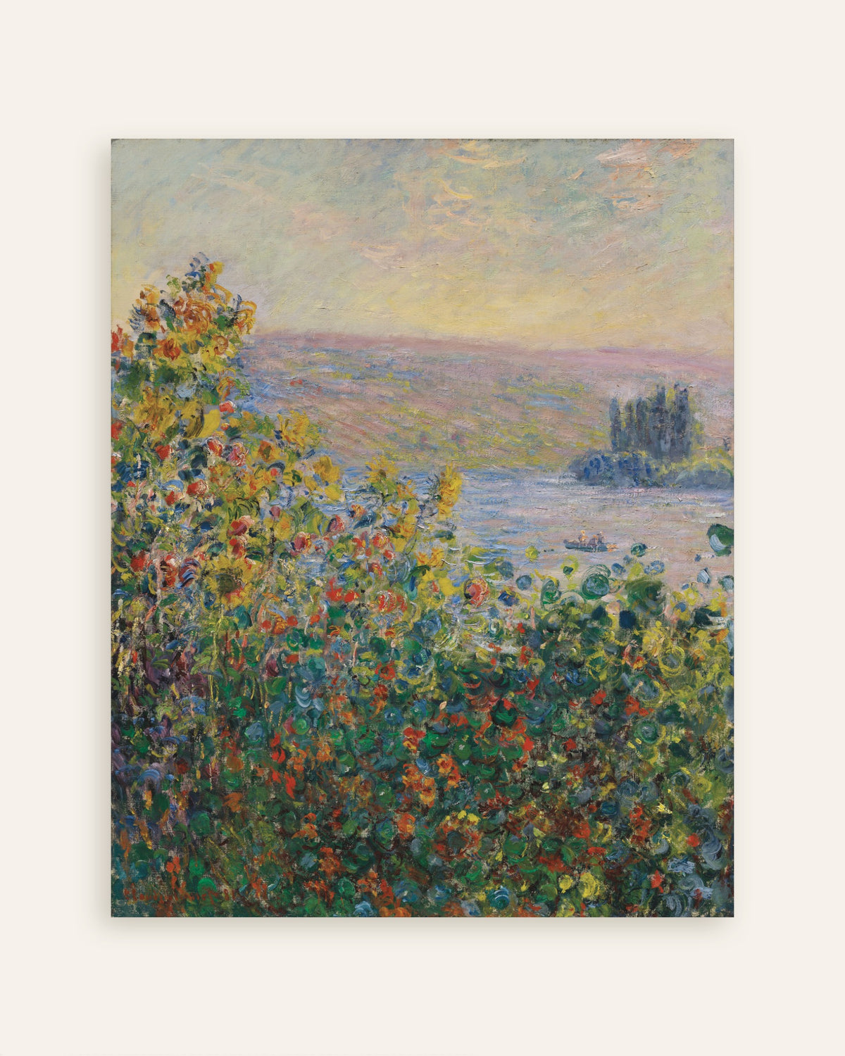 Poster Canteiros de Flores em Vétheuil (1881), de Claude Monet, miniatura