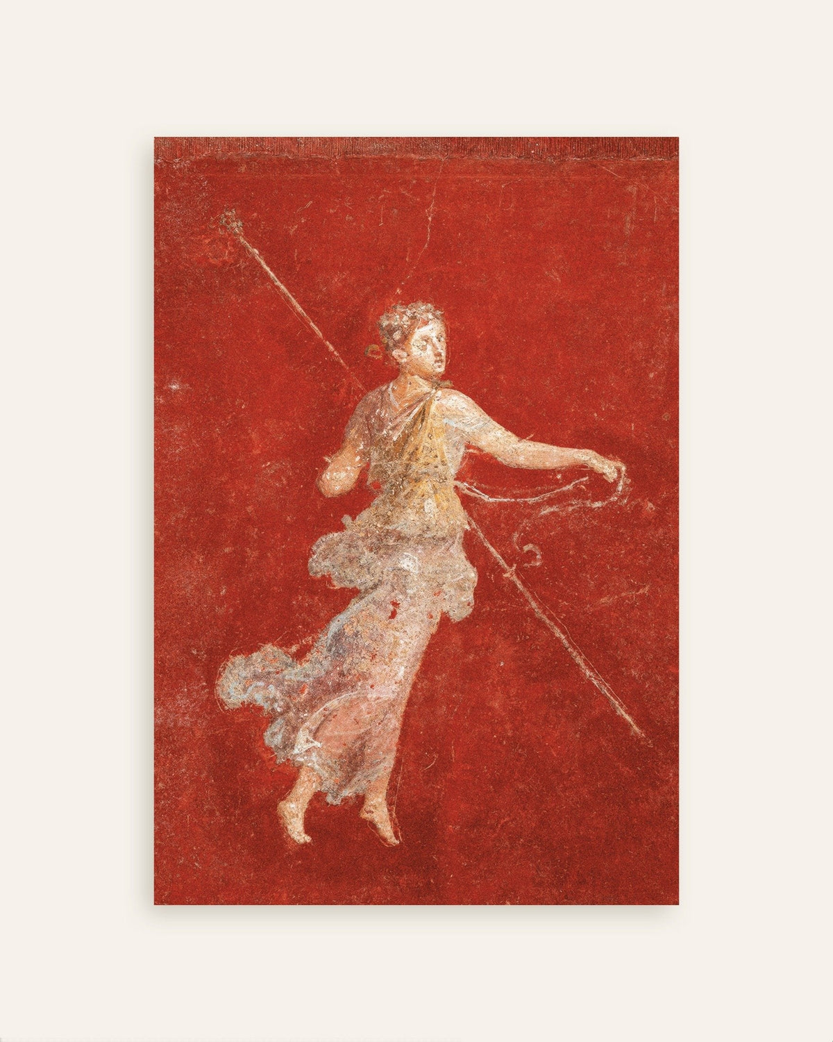Poster do fresco da ménade voadora de Pompeia, um dos posters do conjunto