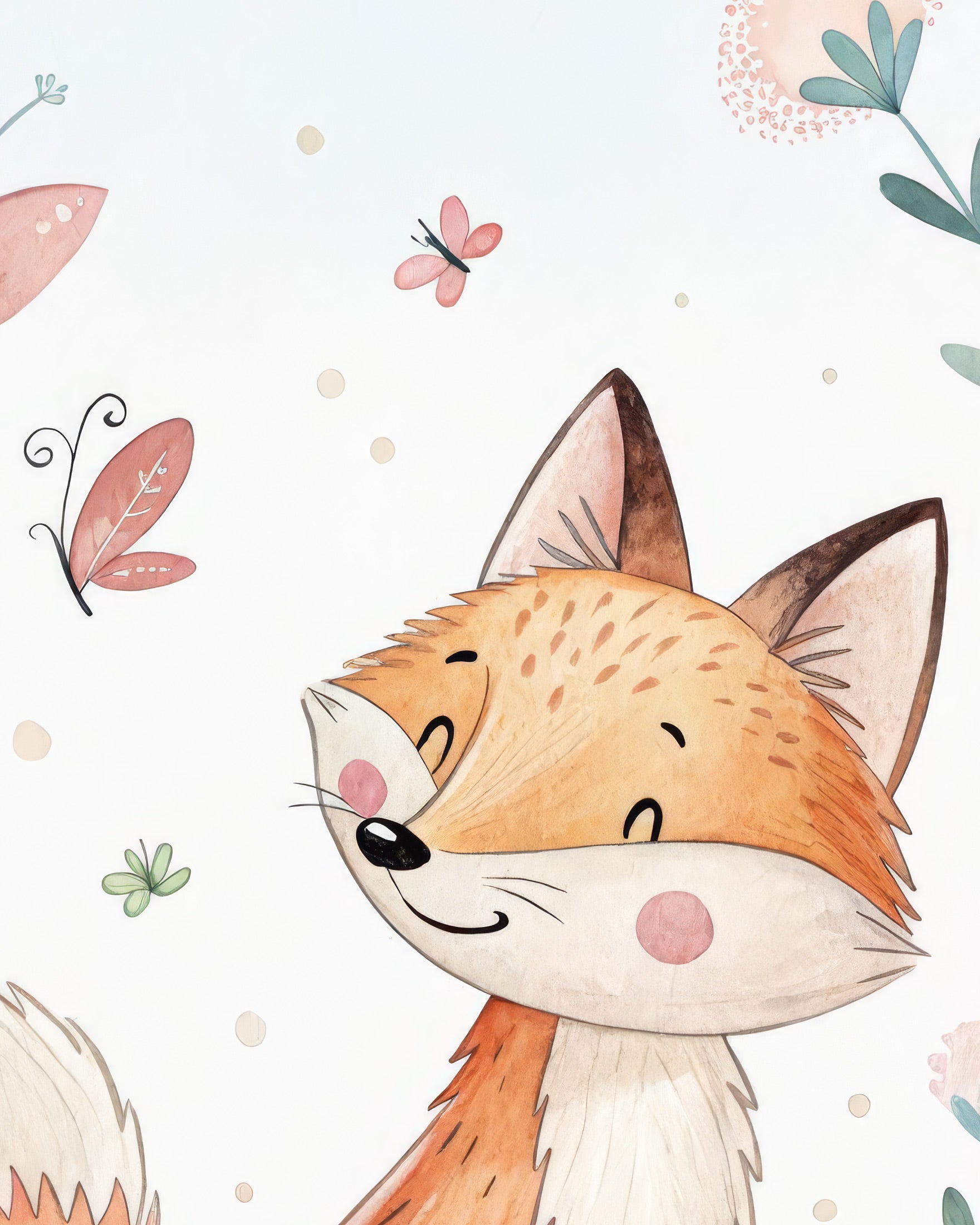 Pôster da Raposa - Arte de Parede para Quarto Infantil na Floresta