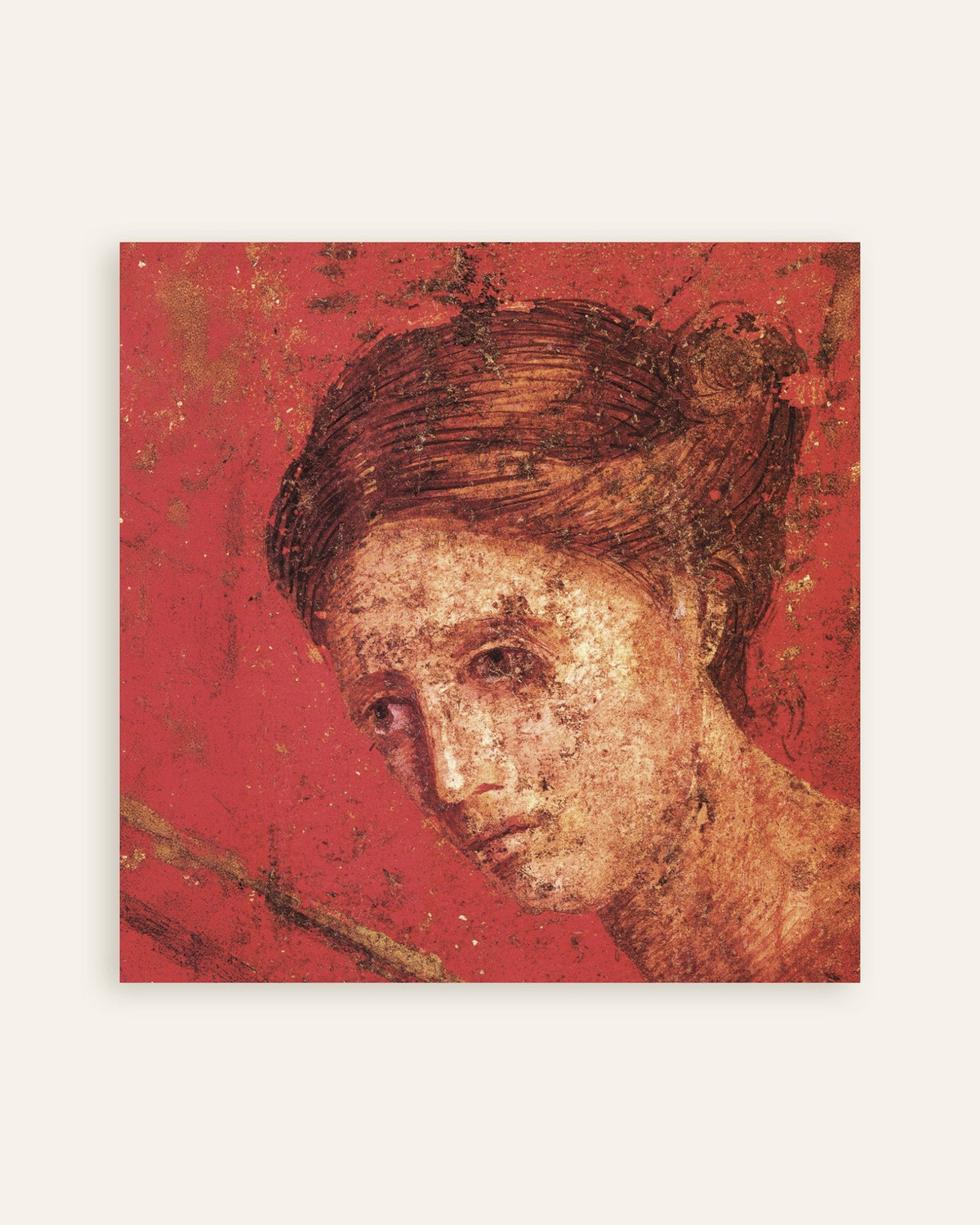 Poster do pormenor de fresco da Villa dos Mistérios em Pompeia
