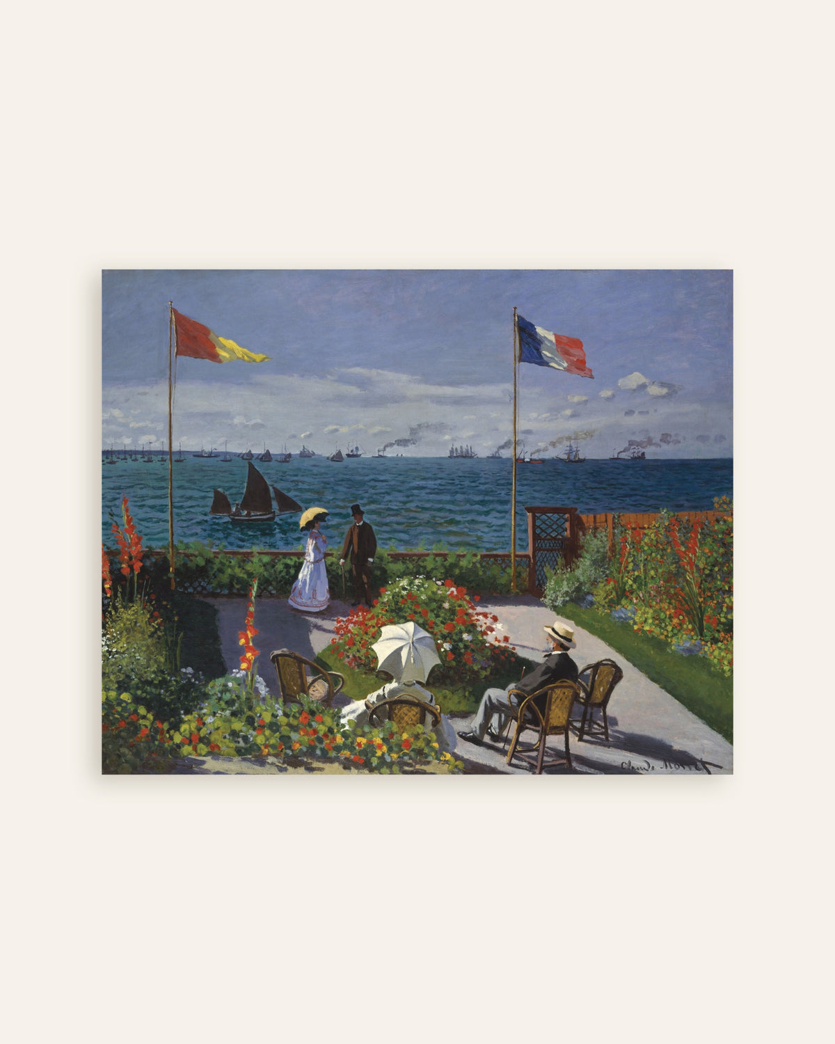 Poster Jardim em Sainte-Adresse (1867), de Claude Monet, miniatura
