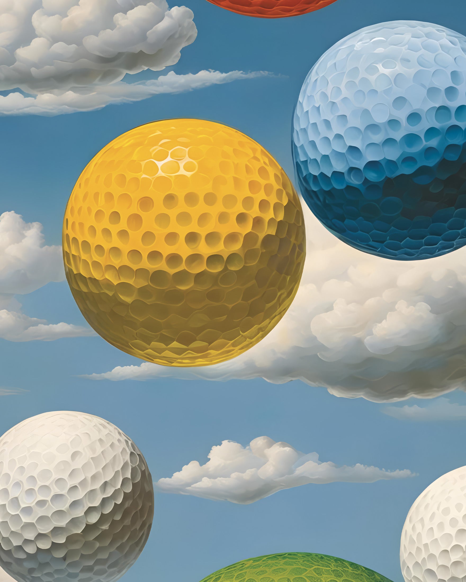 Mundos do golfe – Pôster céu surreal