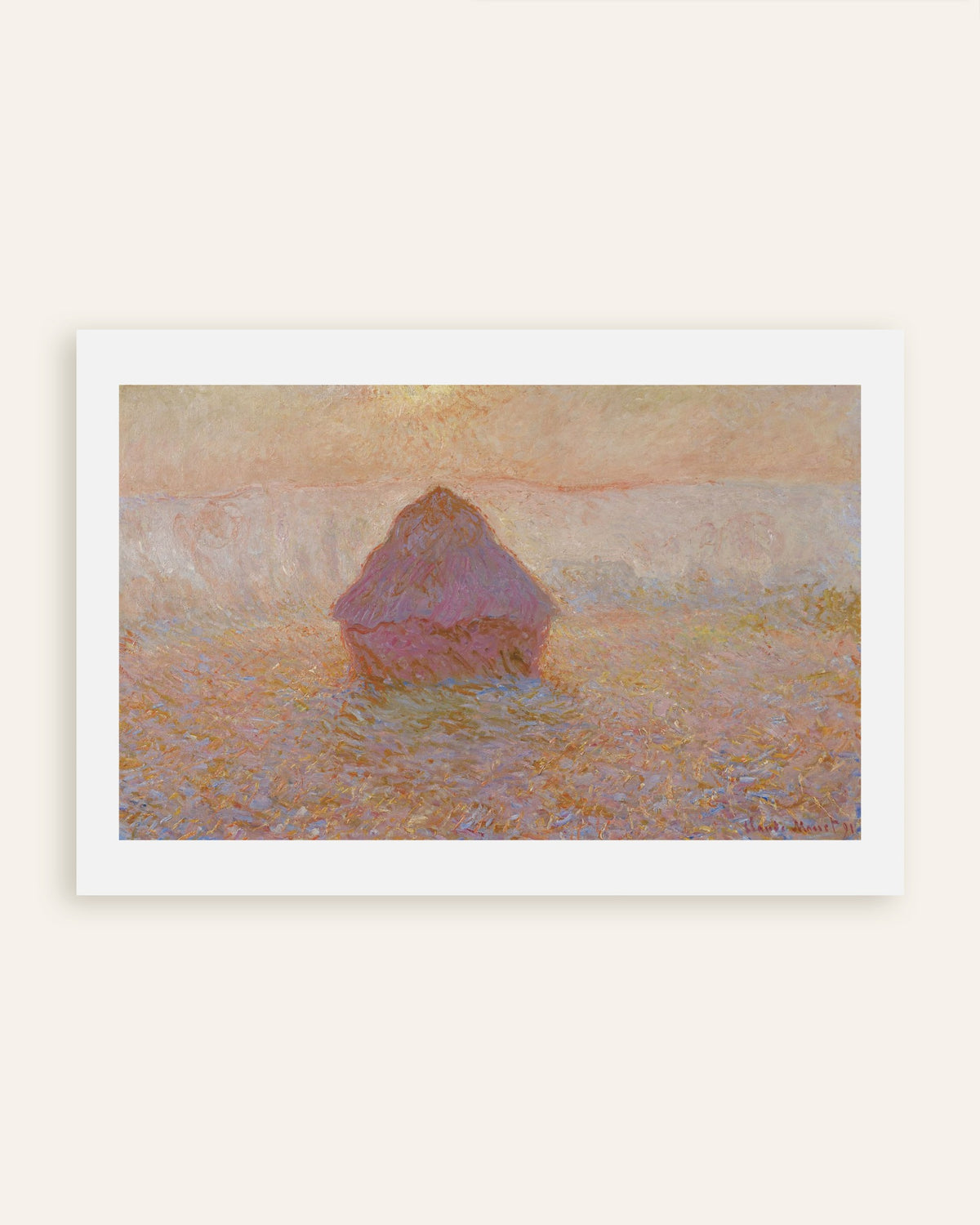 Poster Meda, Sol na Névoa (1891), de Claude Monet, miniatura