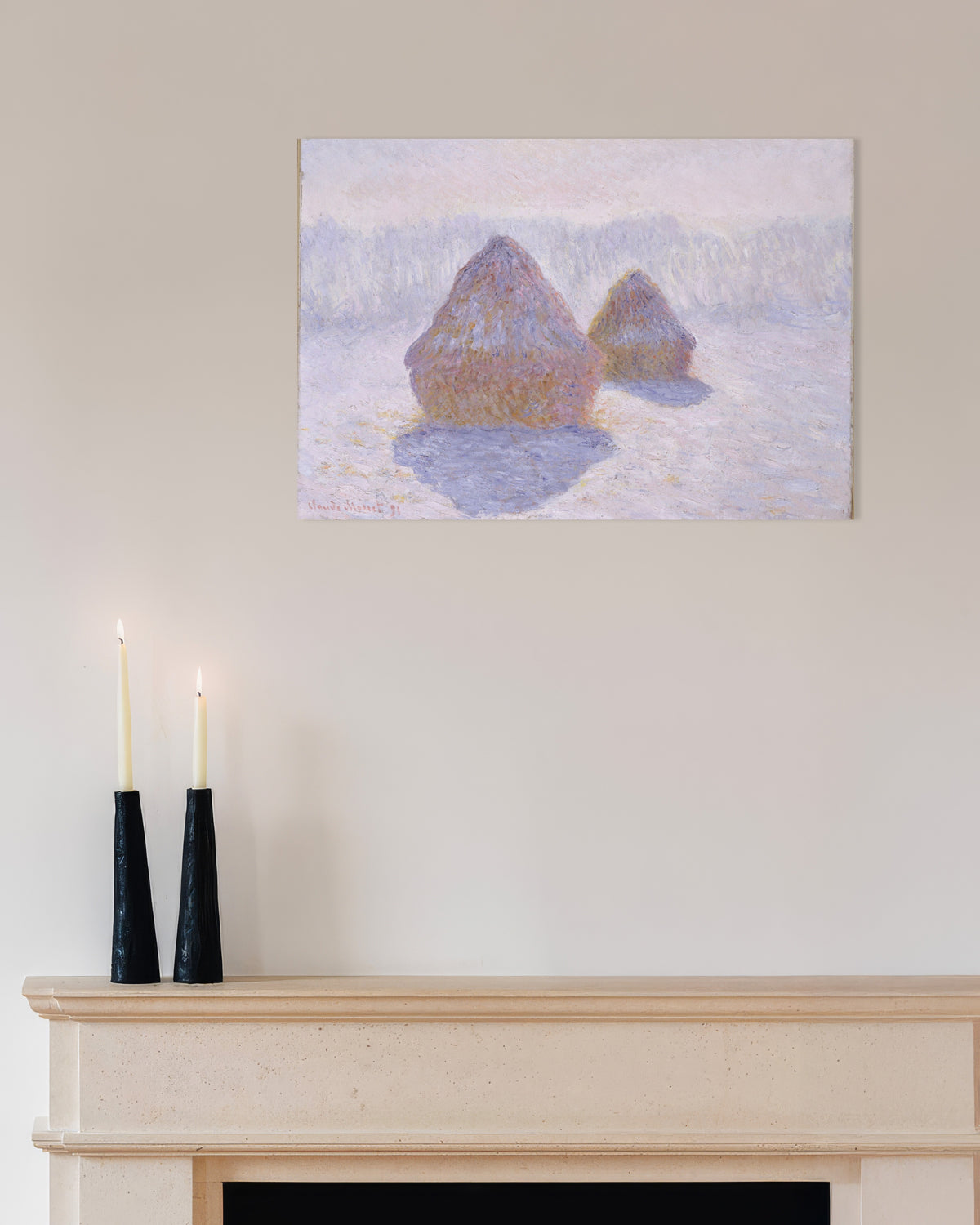 Poster Medas, Efeito de Neve e Sol (1891), de Claude Monet