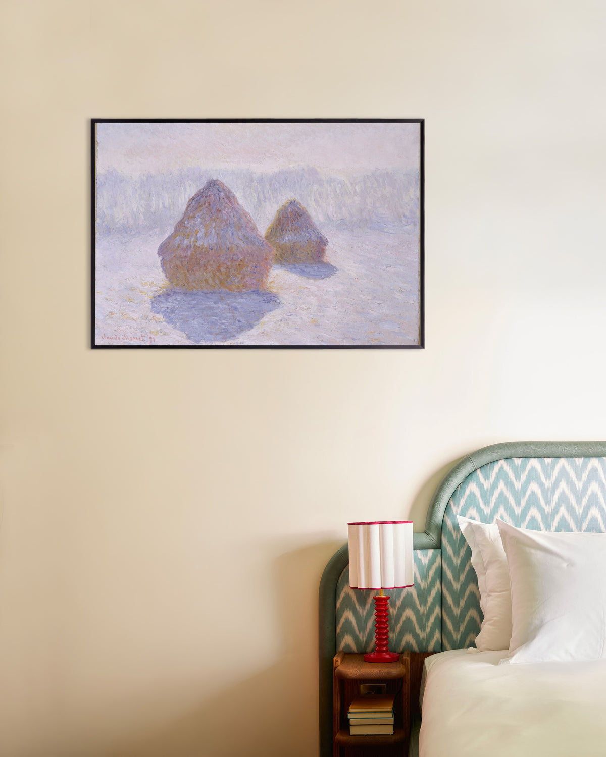 Poster Medas, Efeito de Neve e Sol (1891), de Claude Monet, com moldura de metal