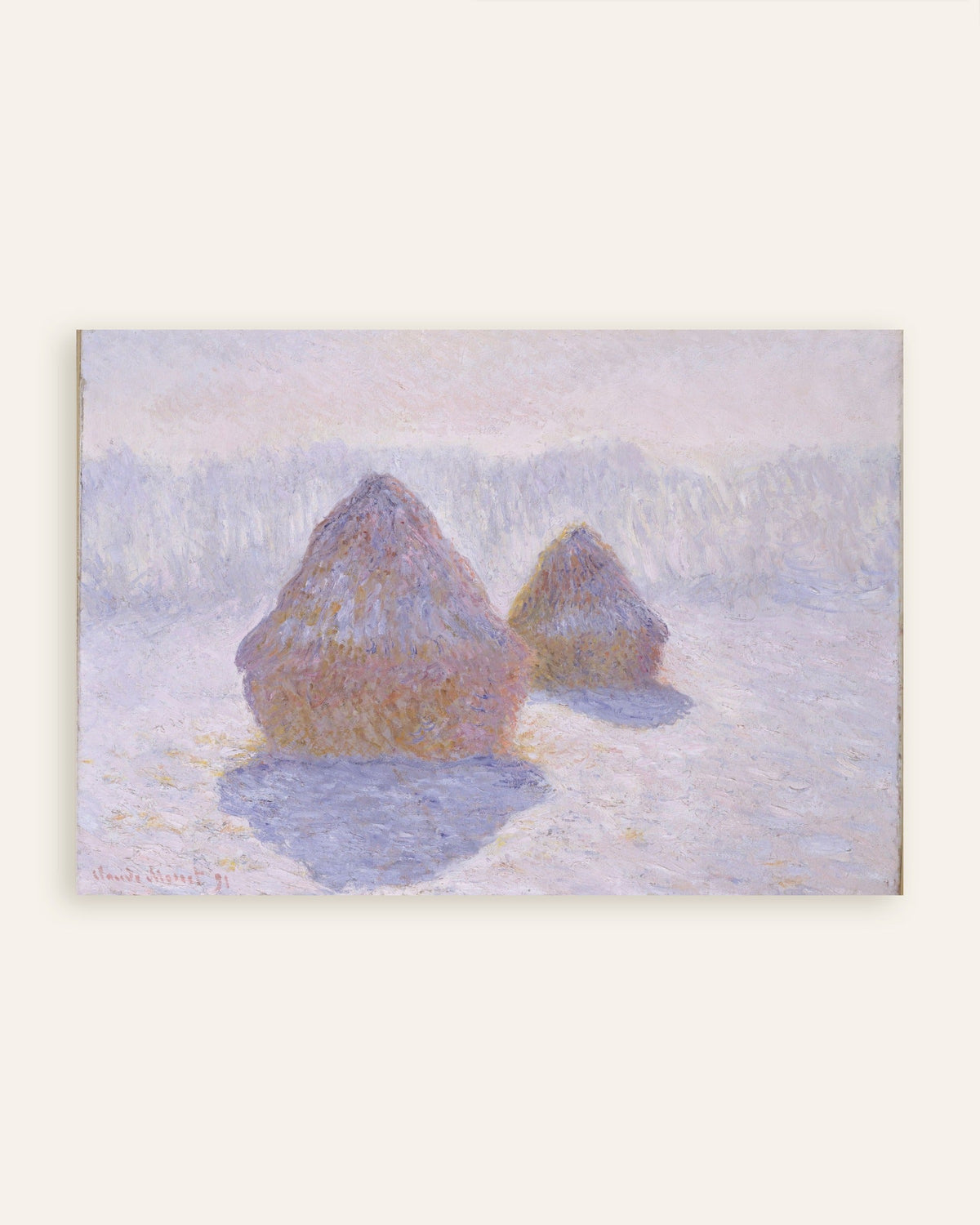 Poster Medas, Efeito de Neve e Sol (1891), de Claude Monet, miniatura