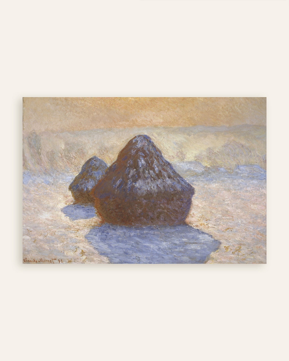Poster Medas, Efeito de Neve (1891), de Claude Monet, miniatura