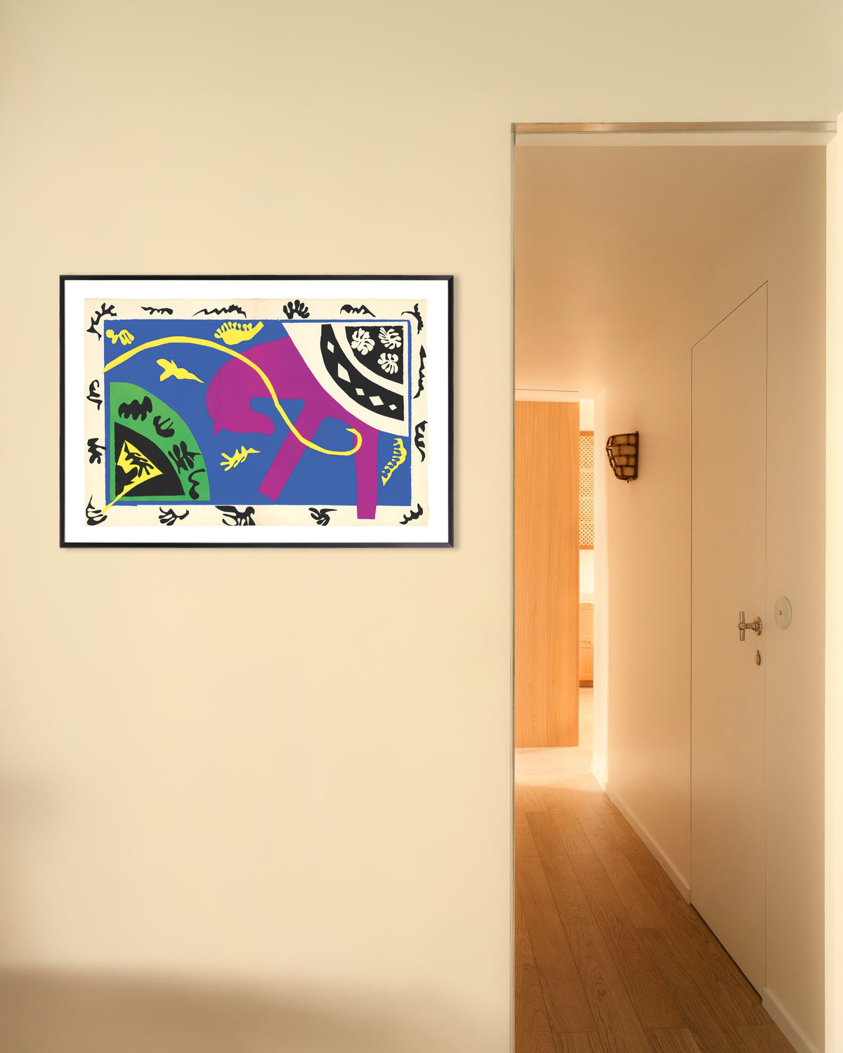 Poster Cavalo, Cavaleiro e Palhaço (Jazz, 1947), de Henri Matisse, com moldura metálica