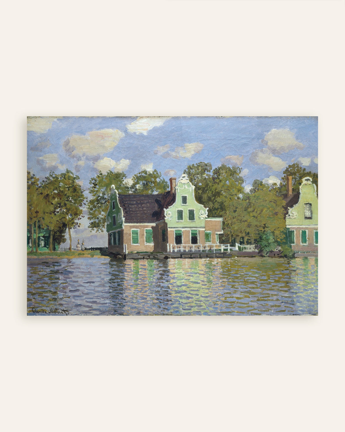 Poster Casas na Margem do Zaan (1871), de Claude Monet, miniatura
