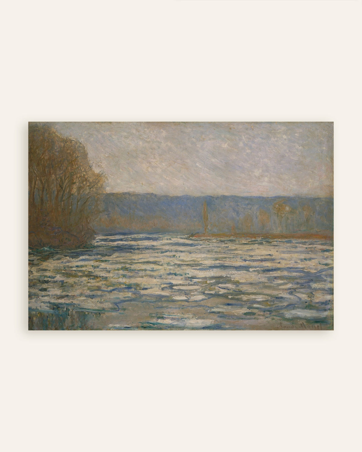 Poster Degelo no Sena perto de Bennecourt (1893), de Claude Monet, miniatura