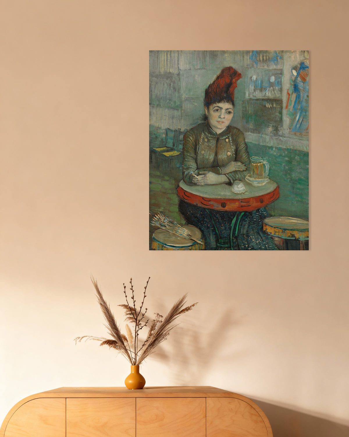 Poster de No Café, Agostina Segatori no Le Tambourin (1887), de Vincent van Gogh