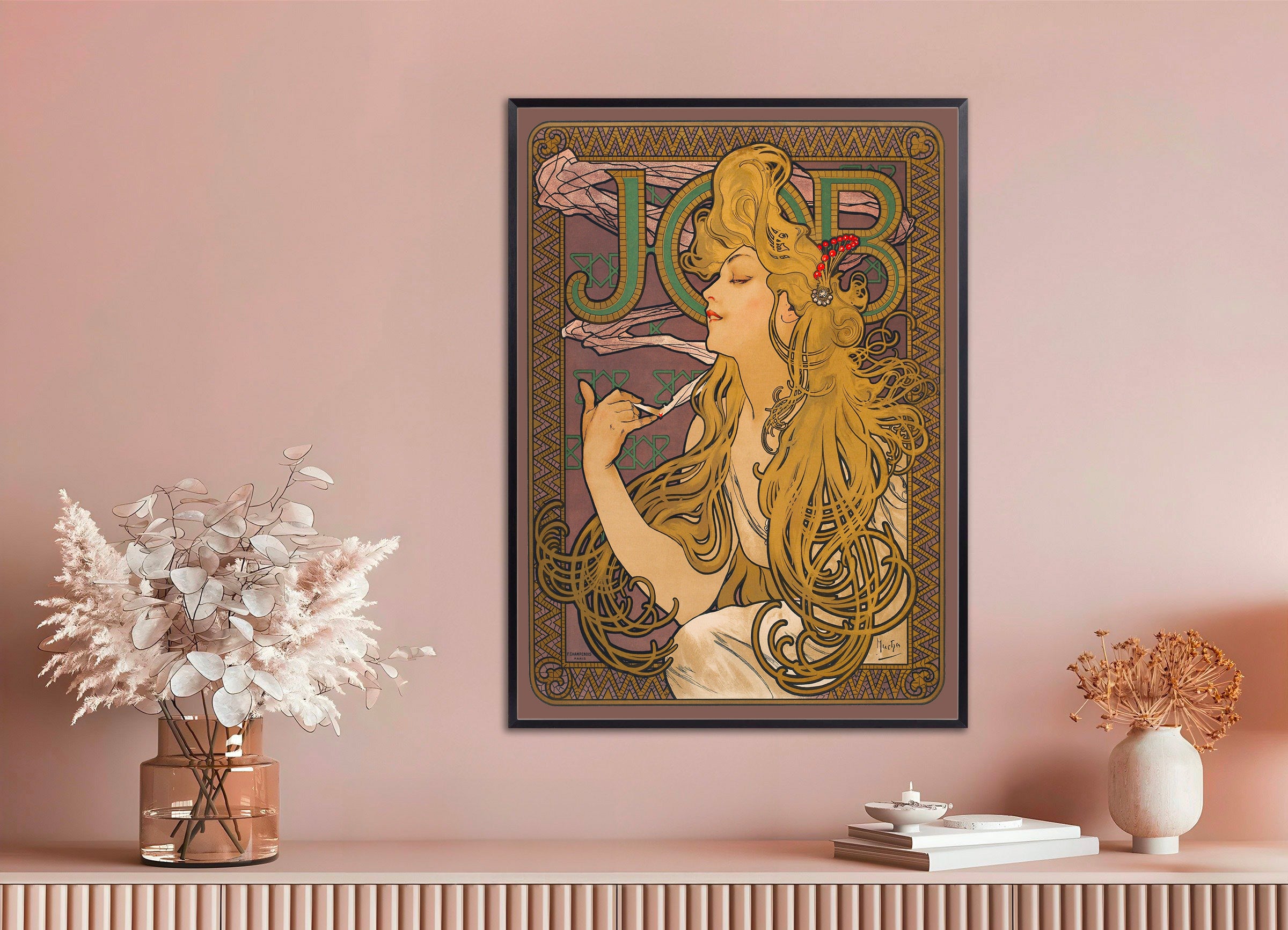 Trabalho (1896) de Alfons Mucha - Poster