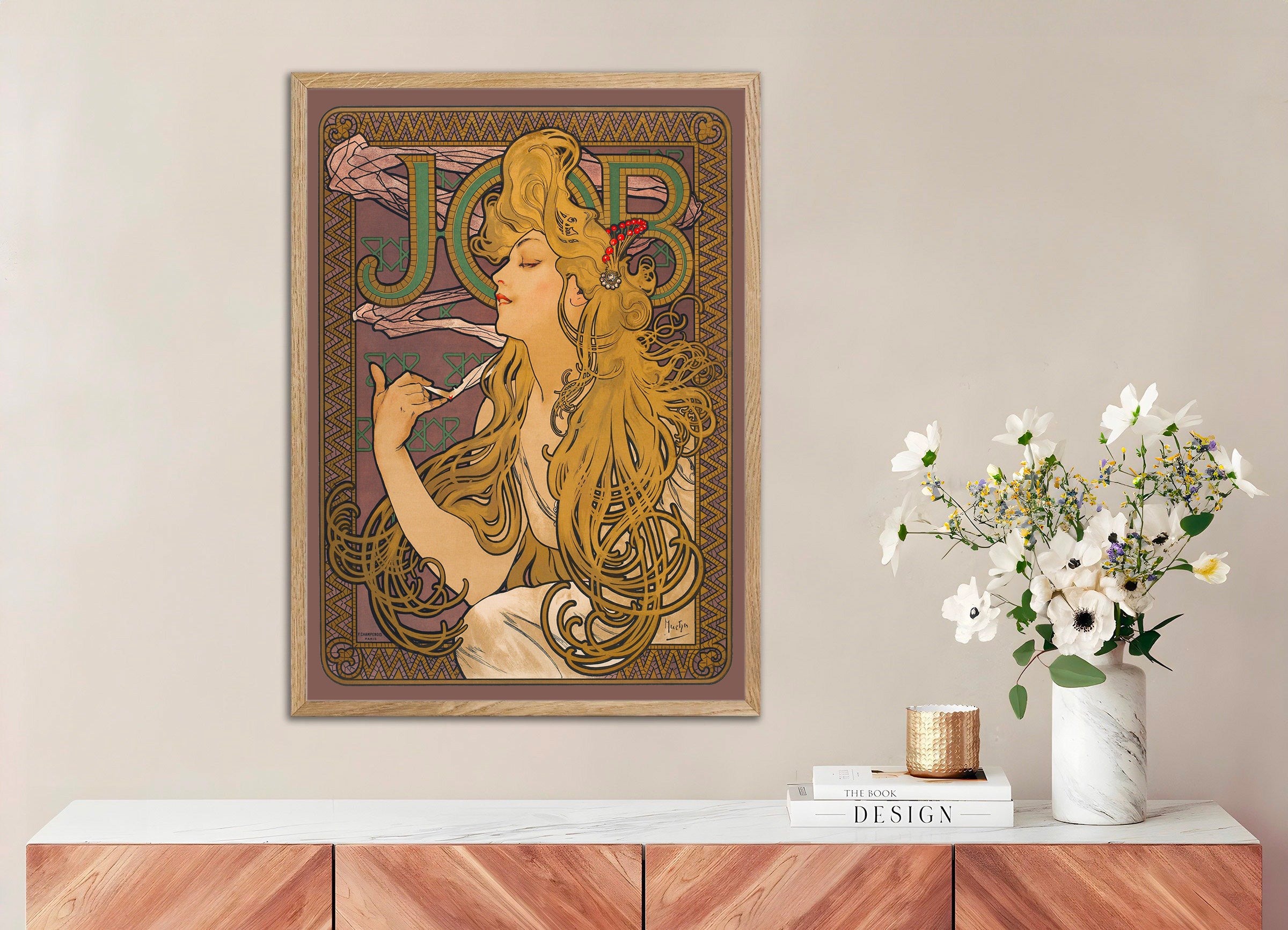 Trabalho (1896) de Alfons Mucha - Poster