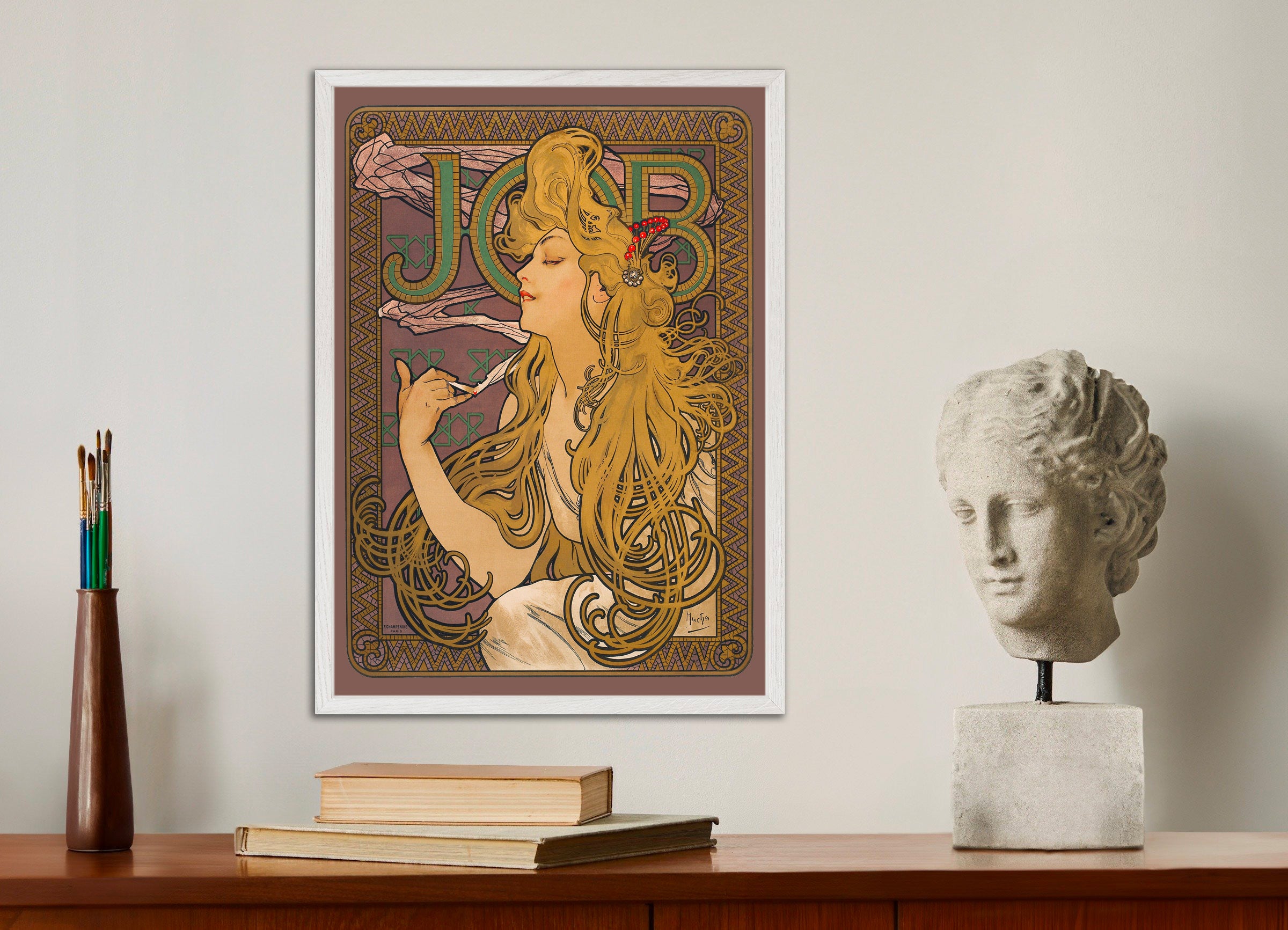 Trabalho (1896) de Alfons Mucha - Poster
