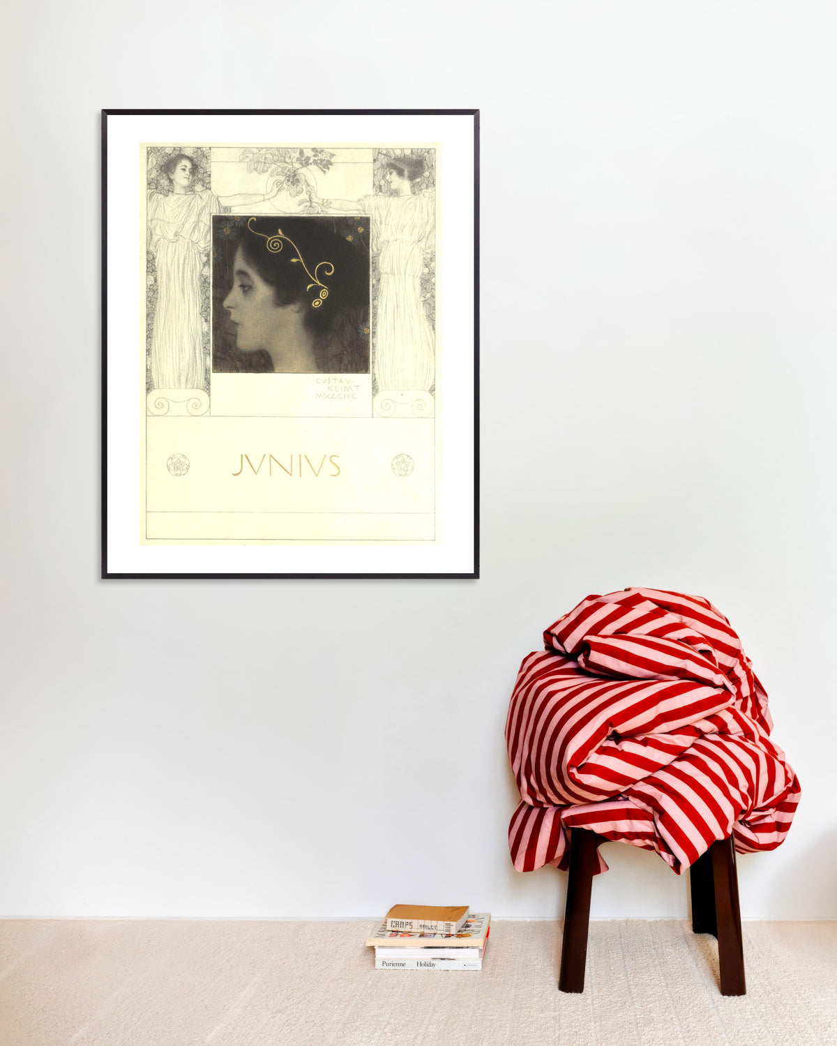 Poster Junius (1896), de Gustav Klimt, com moldura de metal
