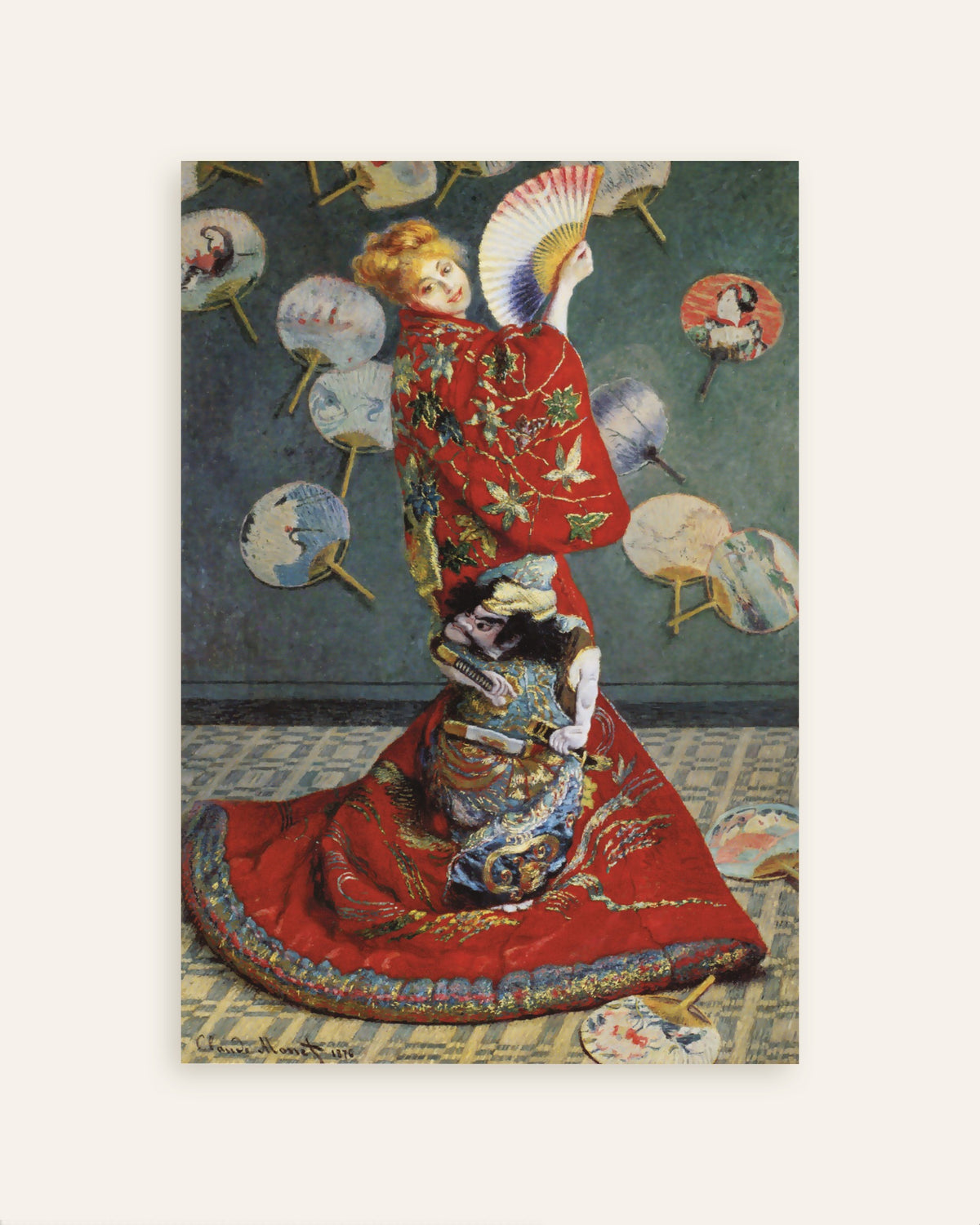 Poster A Japonesa, Camille Monet em Traje Japonês (1876), de Claude Monet, miniatura