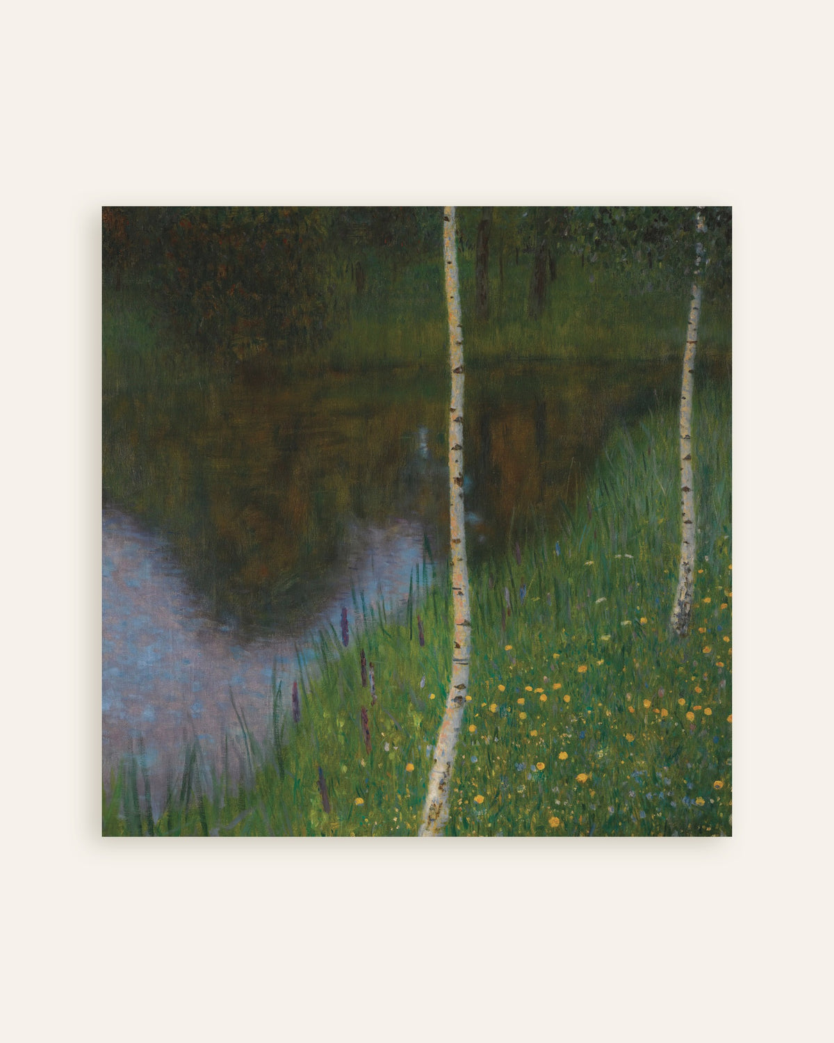 Poster Margem do Lago com Bétulas (c. 1901), de Gustav Klimt, miniatura