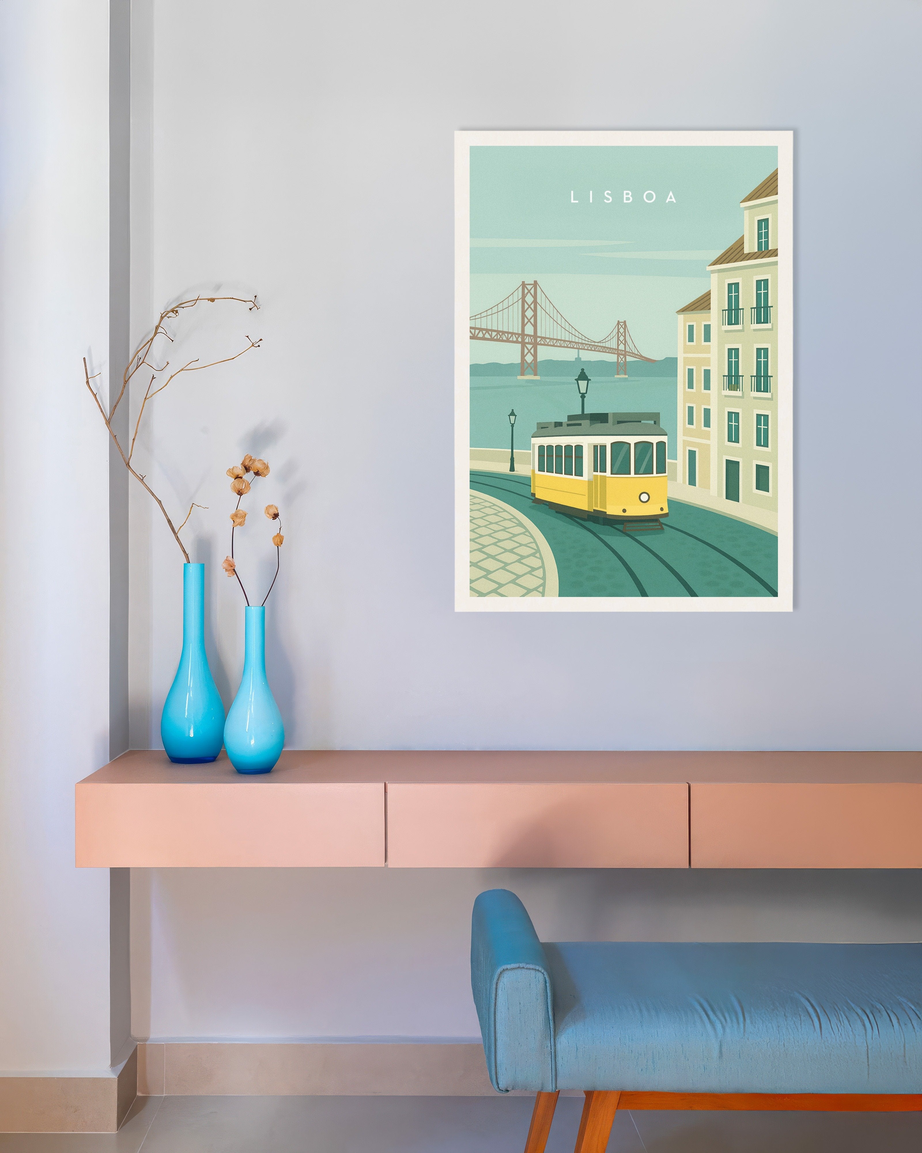 Poster of Lisbon Tram Wall Art Print