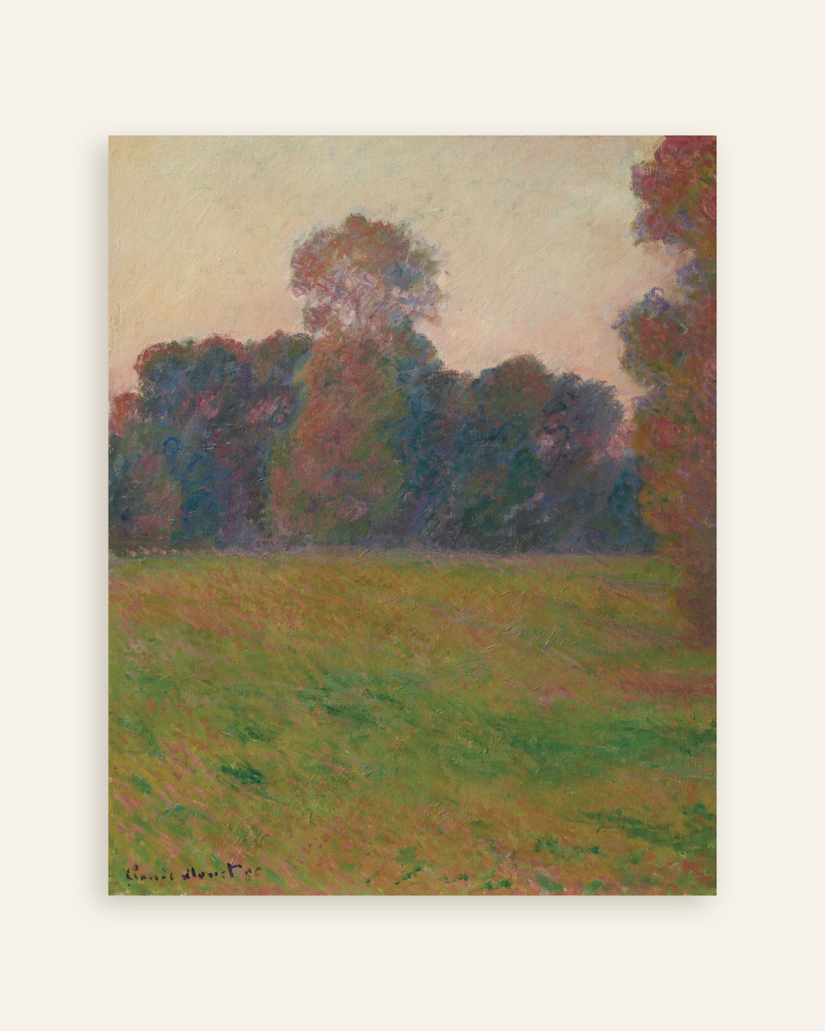 Poster Prado em Giverny (1886), de Claude Monet, miniatura