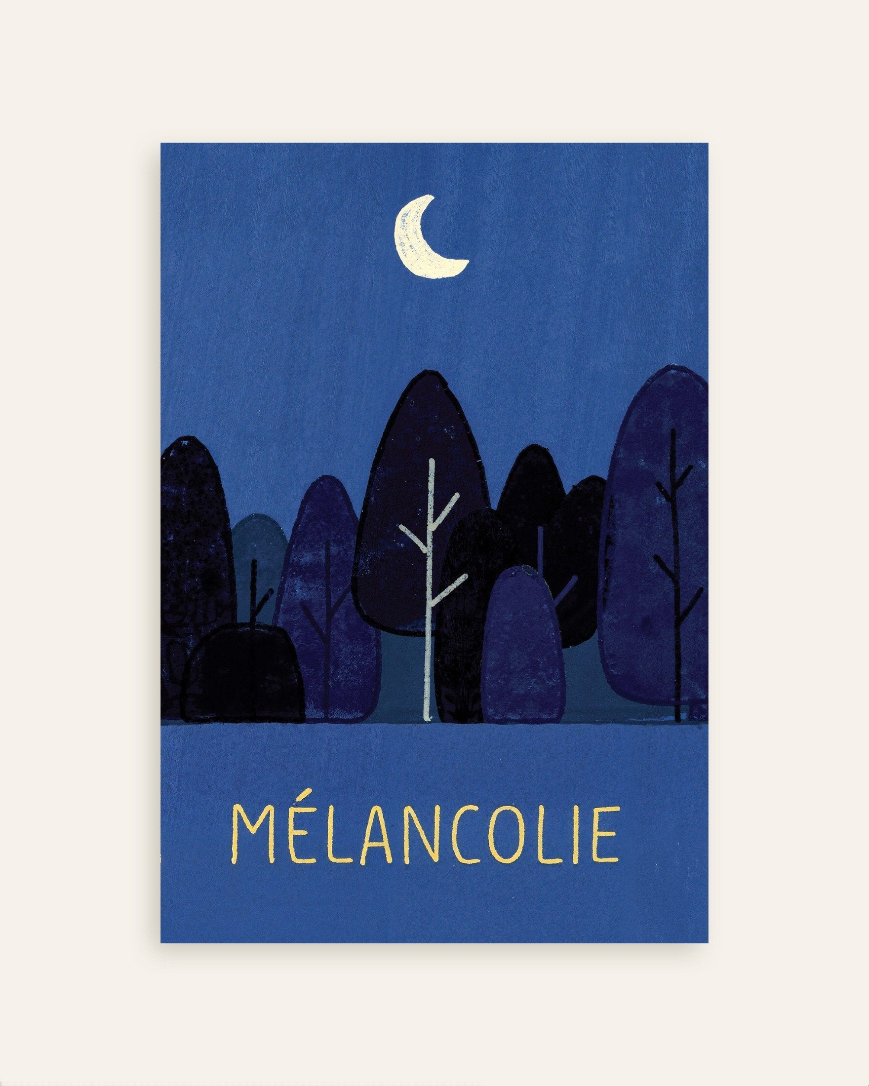 Poster of Mélancolie Moonlit Forest Poster, thumbnail